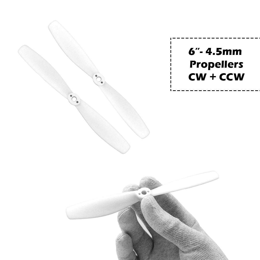 2-Blades 4.5mm Propellers For Drone/Quadcopters CW + CCW (1-Pair)