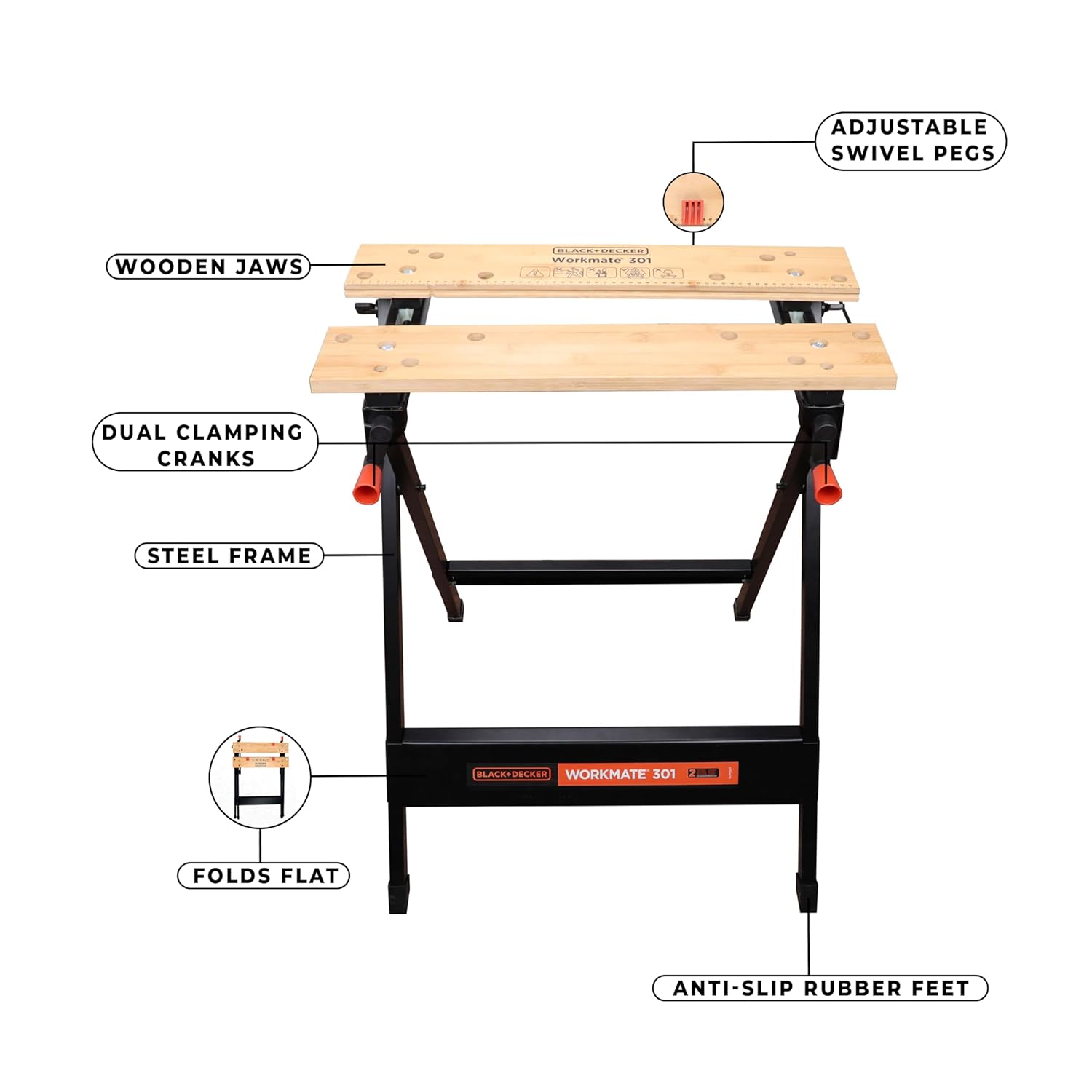 Black&Decker WM301-XJ Workmate Workbench 160Kg