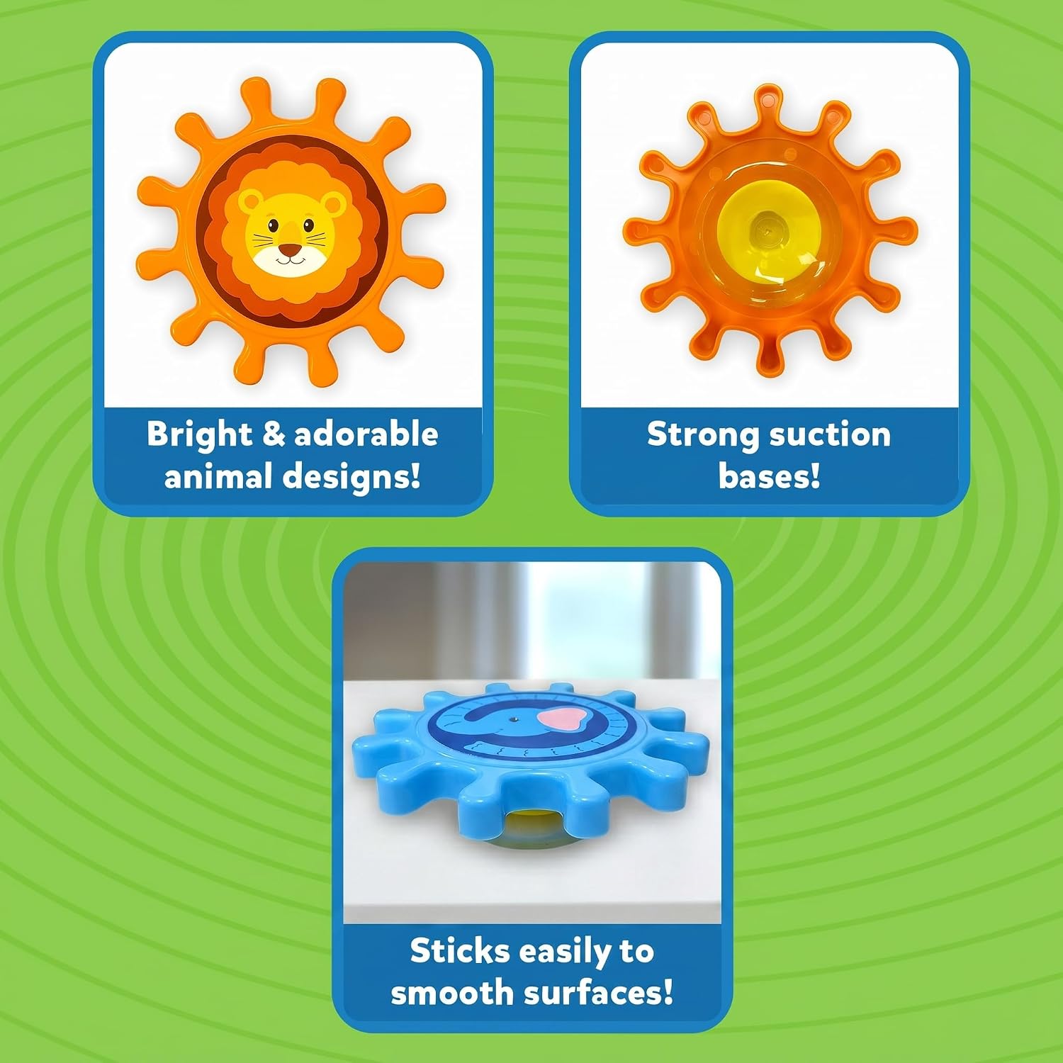 Interlocking Spinny Gear Sticky STEM Sensory Toy
