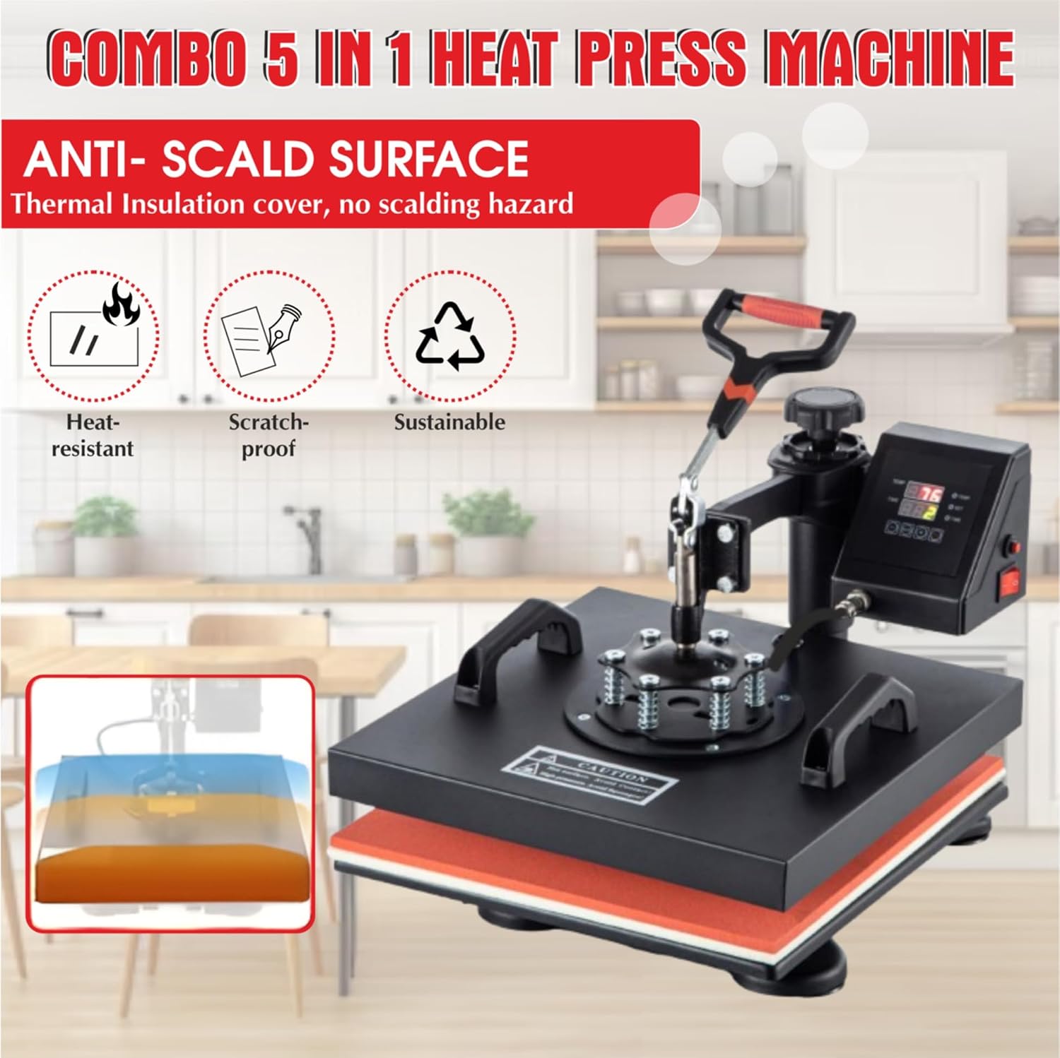 5-in-1 Heat Press Machine Digital Multi-Functional Printing Machine