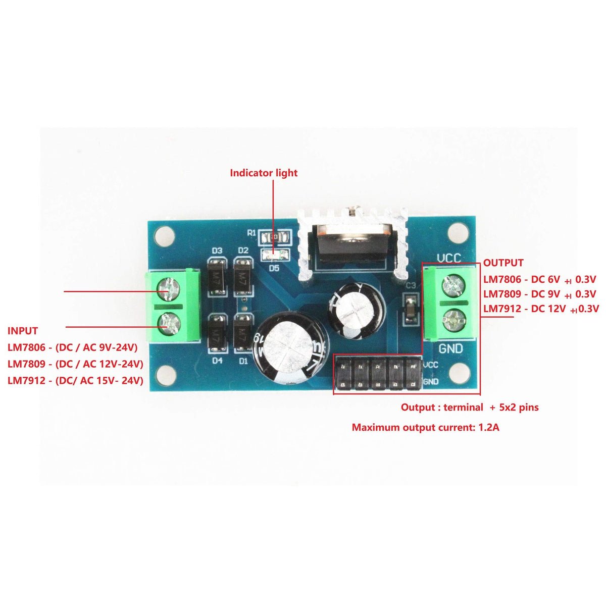 Buy Three-Port AC-DC Voltage Regulator Module | Makerbazar