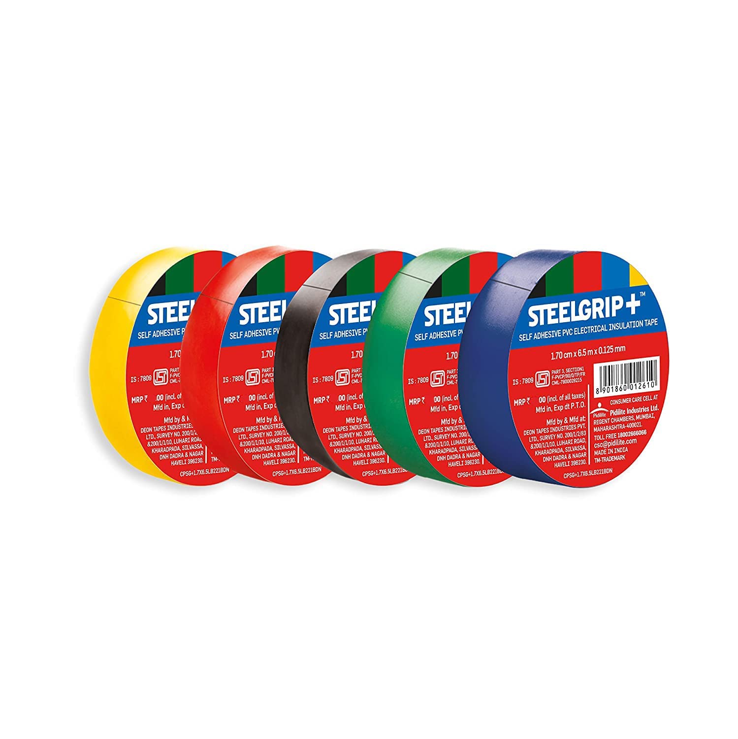 Steelgrip: Self Adhesive PVC Electrical Insulation Tape 1.7cmX6.0mtr
