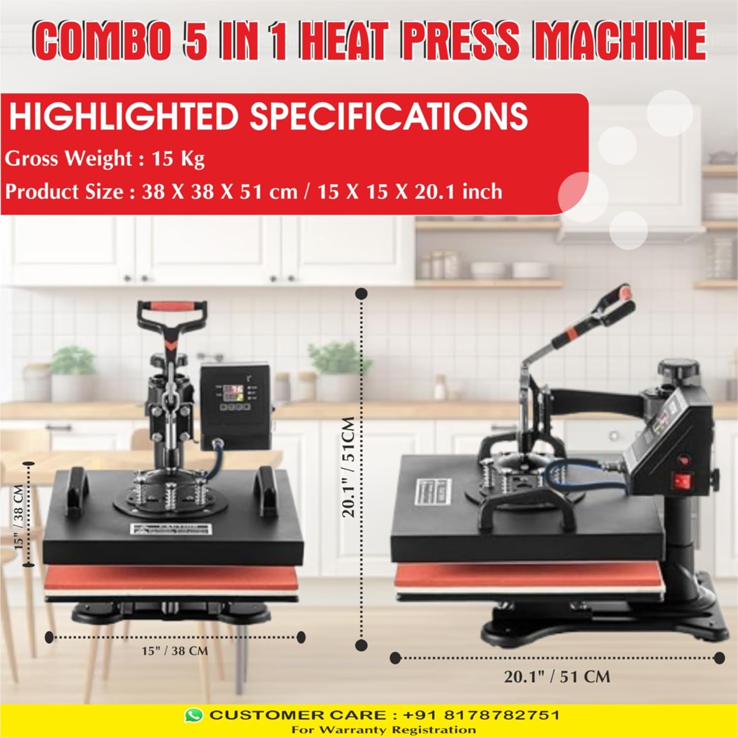 5-in-1 Heat Press Machine Digital Multi-Functional Printing Machine
