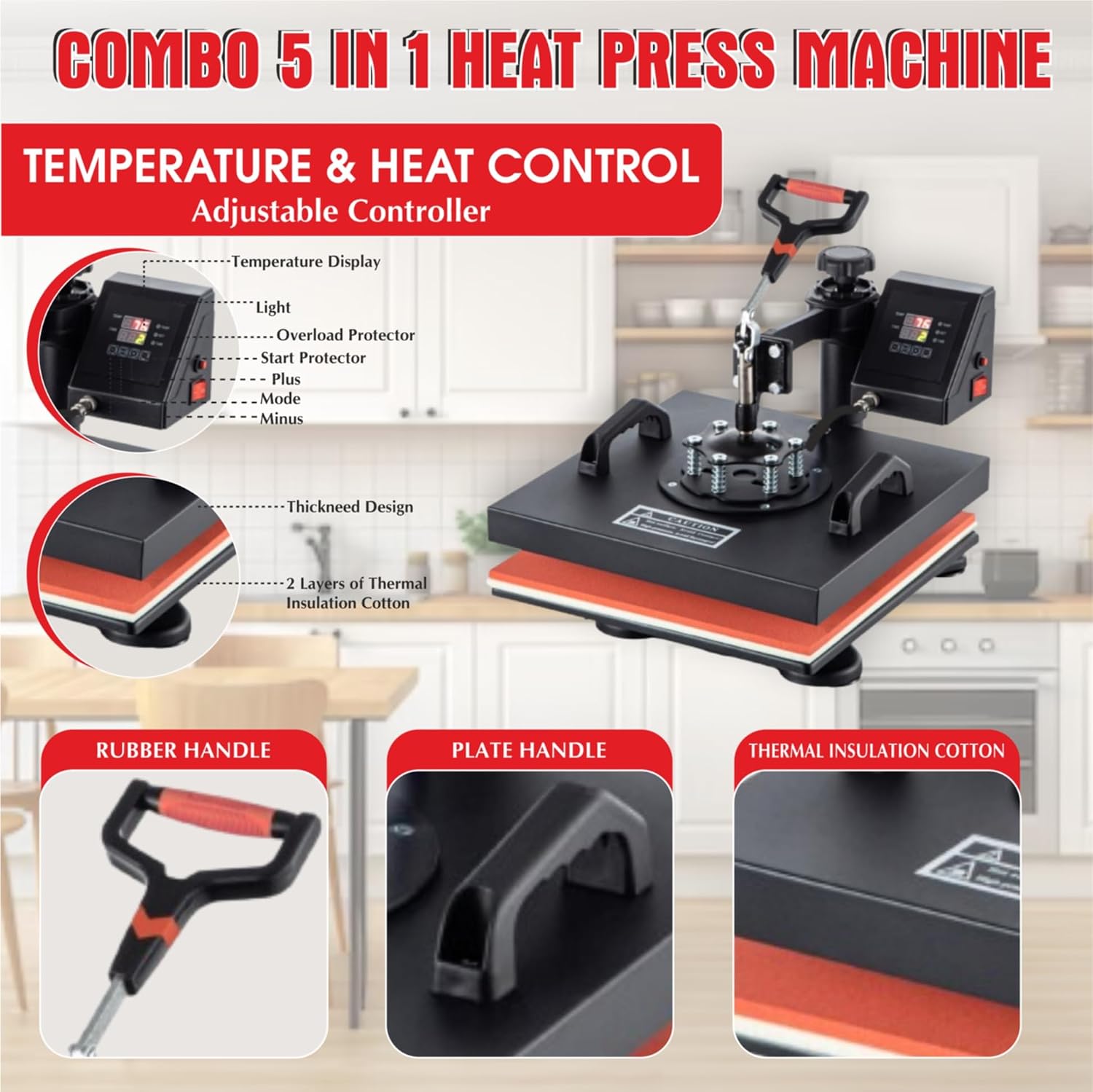 5-in-1 Heat Press Machine Digital Multi-Functional Printing Machine