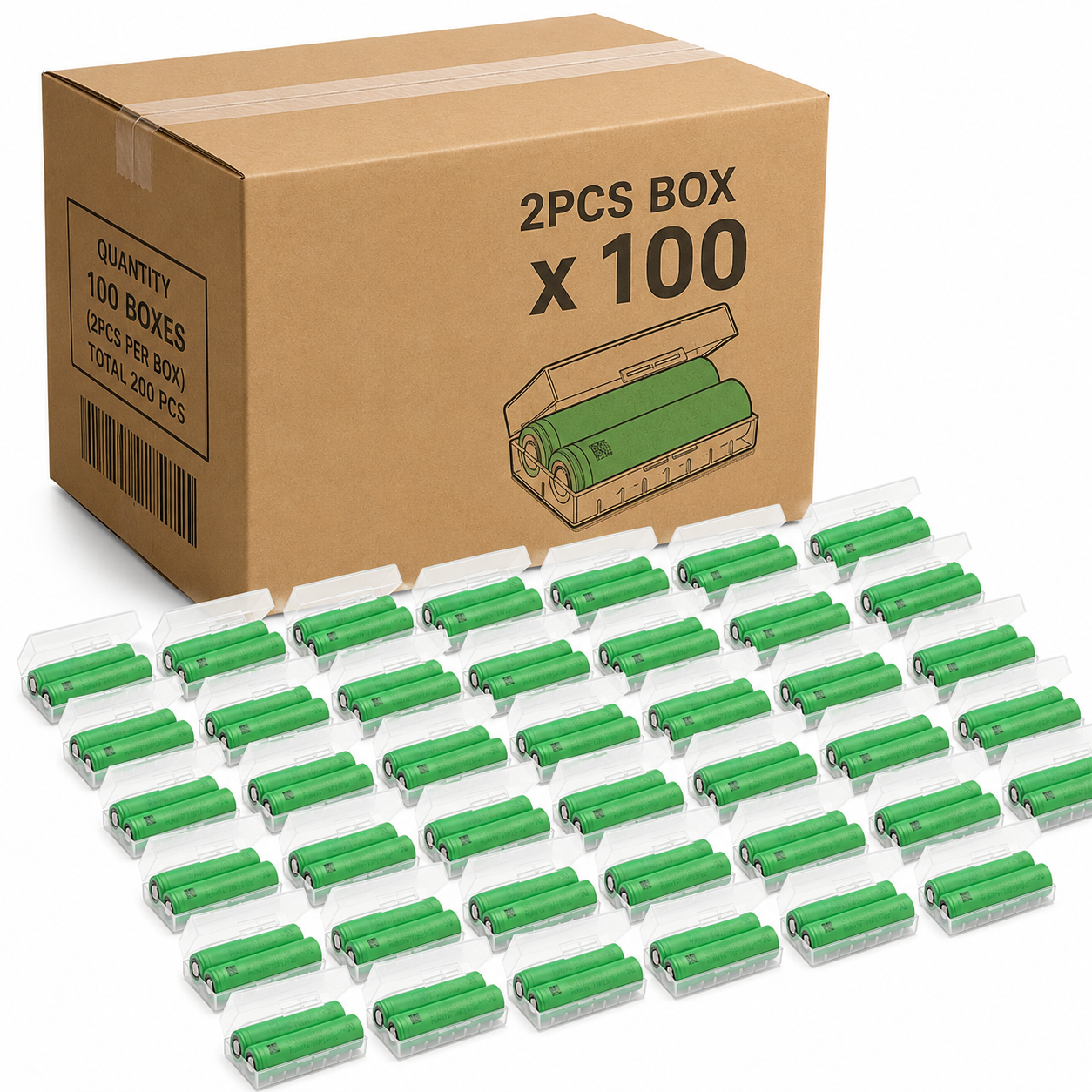 Sony US18650 3.7V Li-ion Rechargeable Battery Cell with Plastic Box
