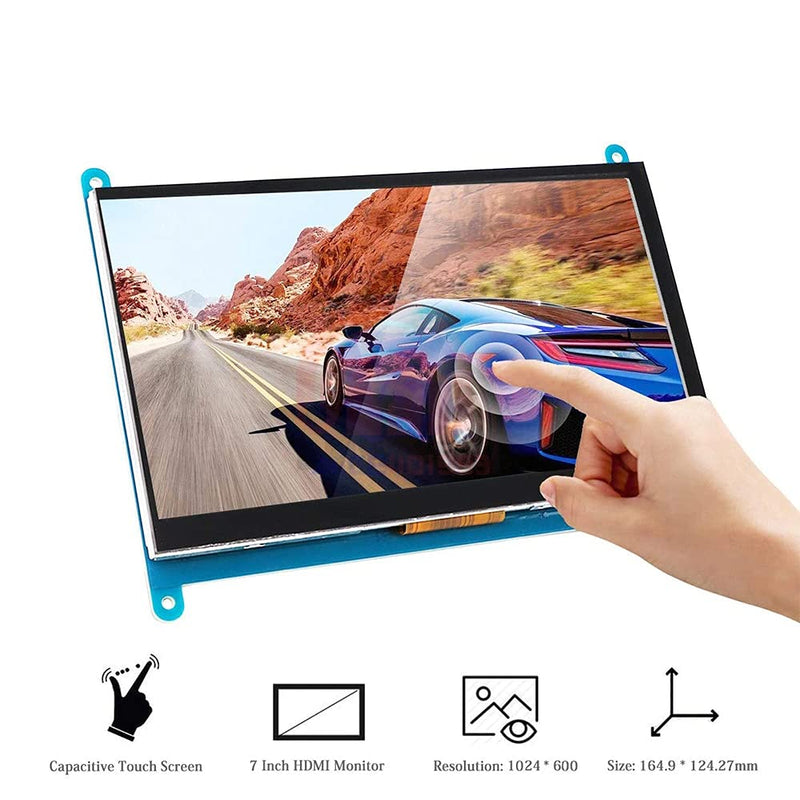 18cm (7inch) LCD Capacitive Touch Screen Display with HDMI for Raspberry Pi (1024 x 600 Resolution)