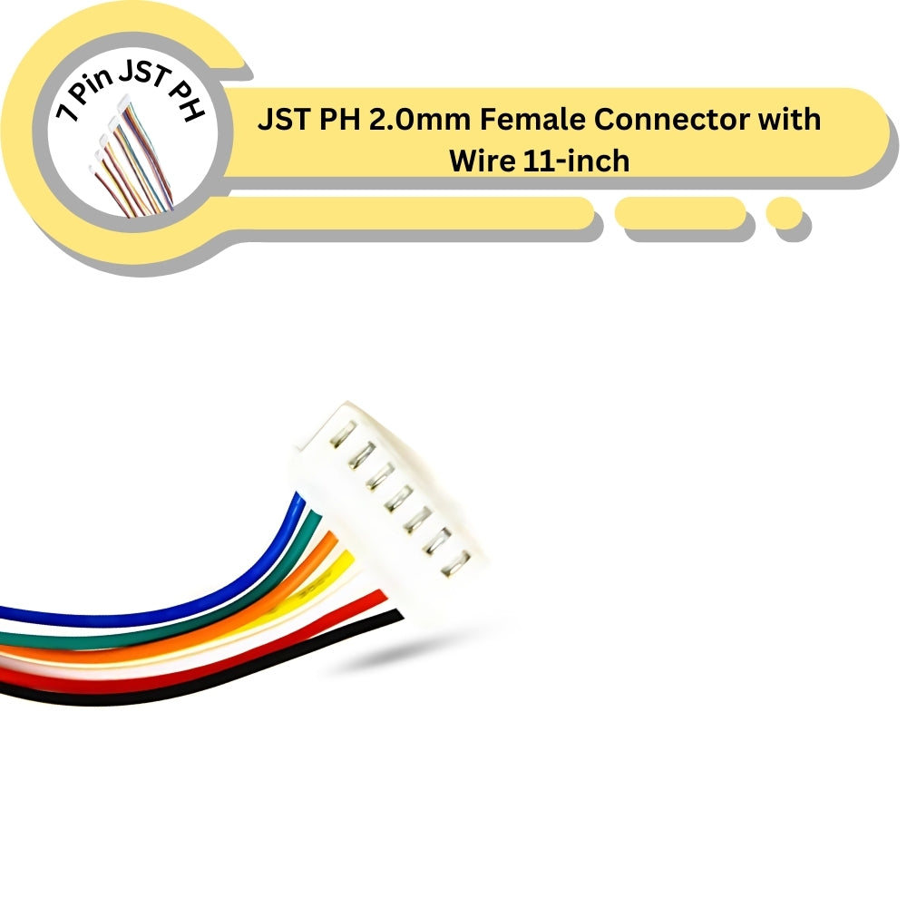 JST PH 2.0mm Female Connector with Wire 11-inch