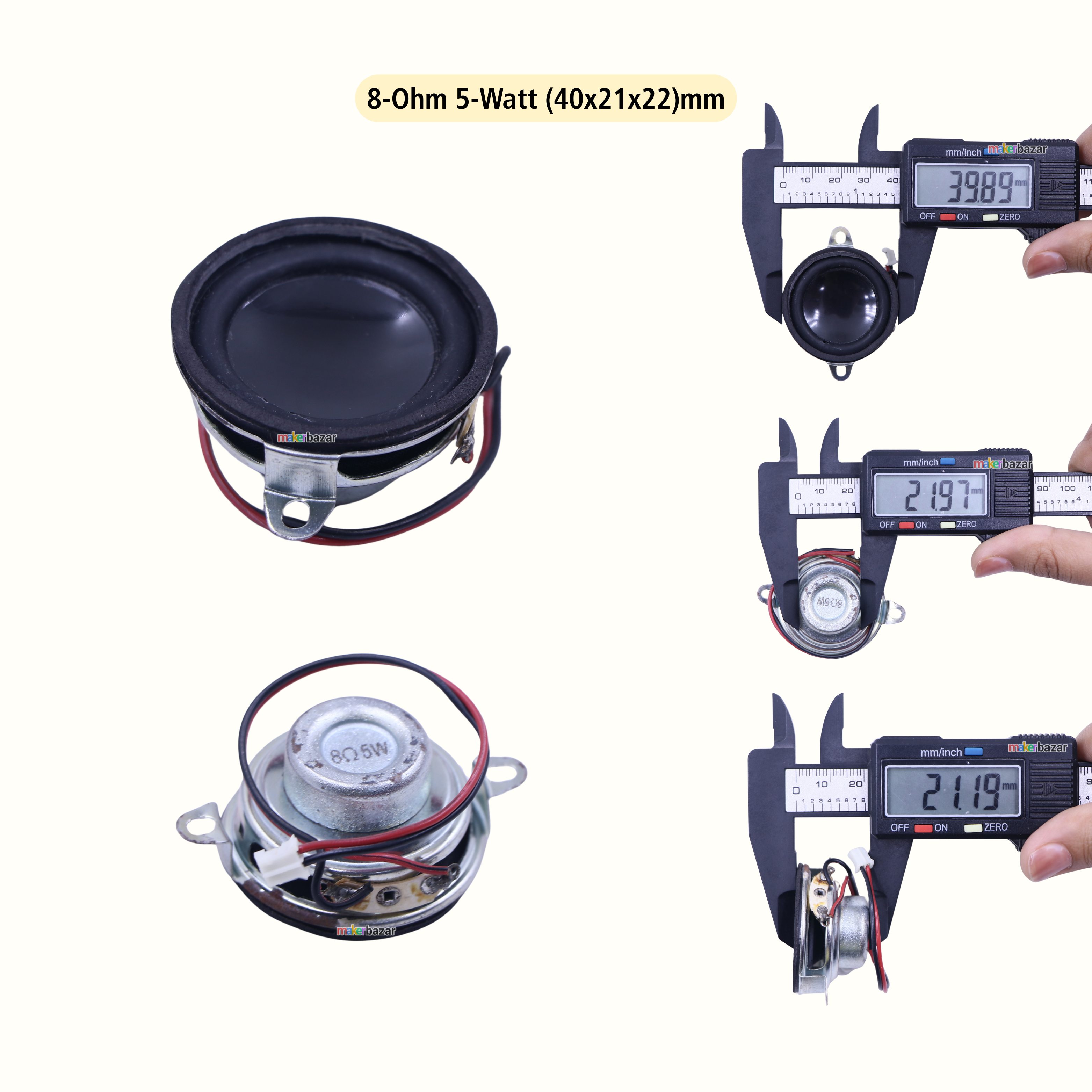 40mm 1.5-Inch Internal Magnet Speaker With Frame