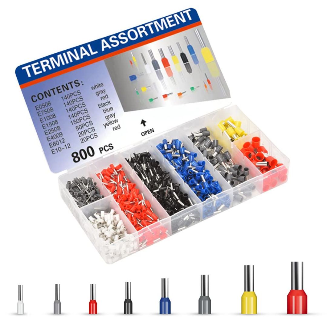 Wire Ferrule Kit Insulated Terminal Crimp Pin Connector Assorment Kit