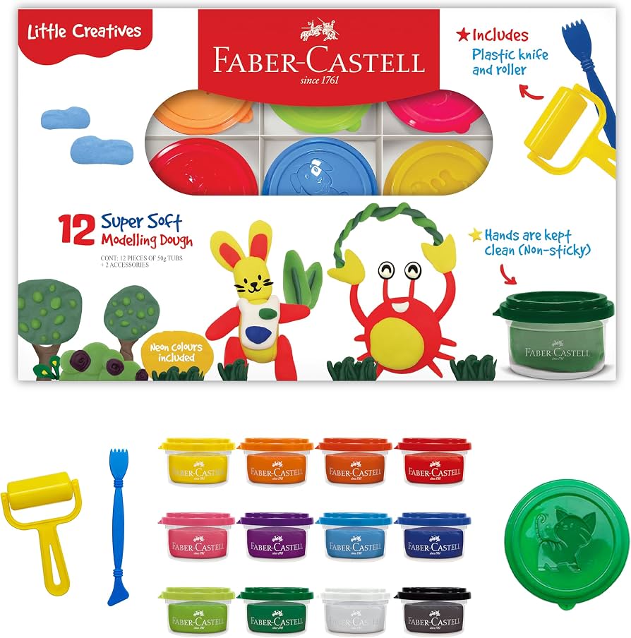 Faber-Castell Modelling Dough Assorted Colours