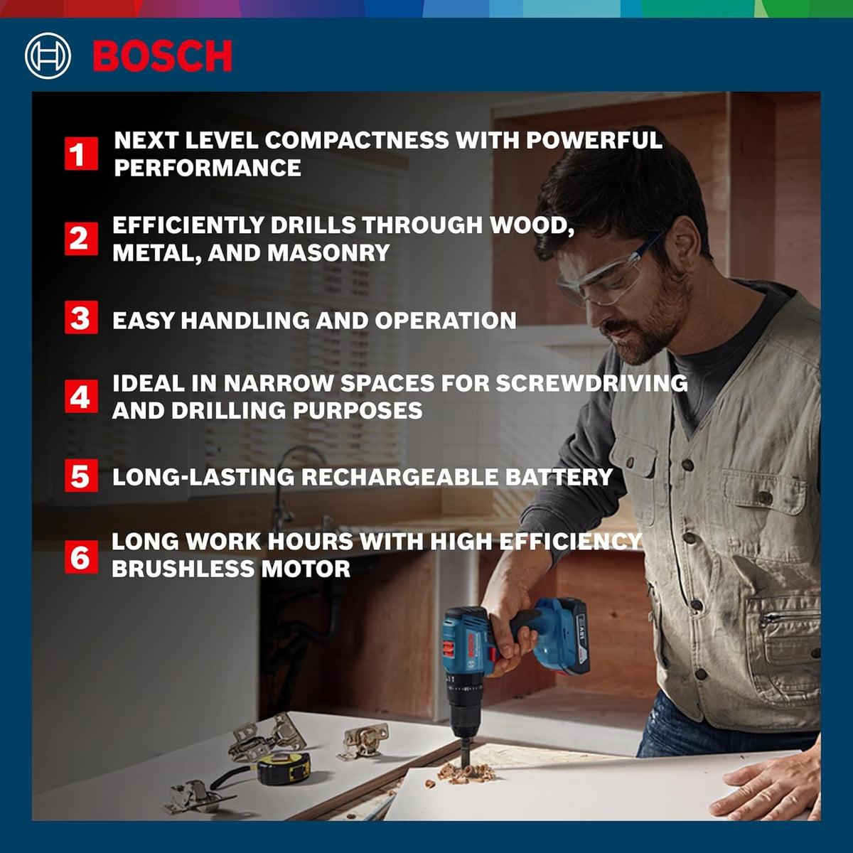 Bosch GSB 185-Li Cordless Drill Machine 2 Batteries + Charger [06019K31F2]