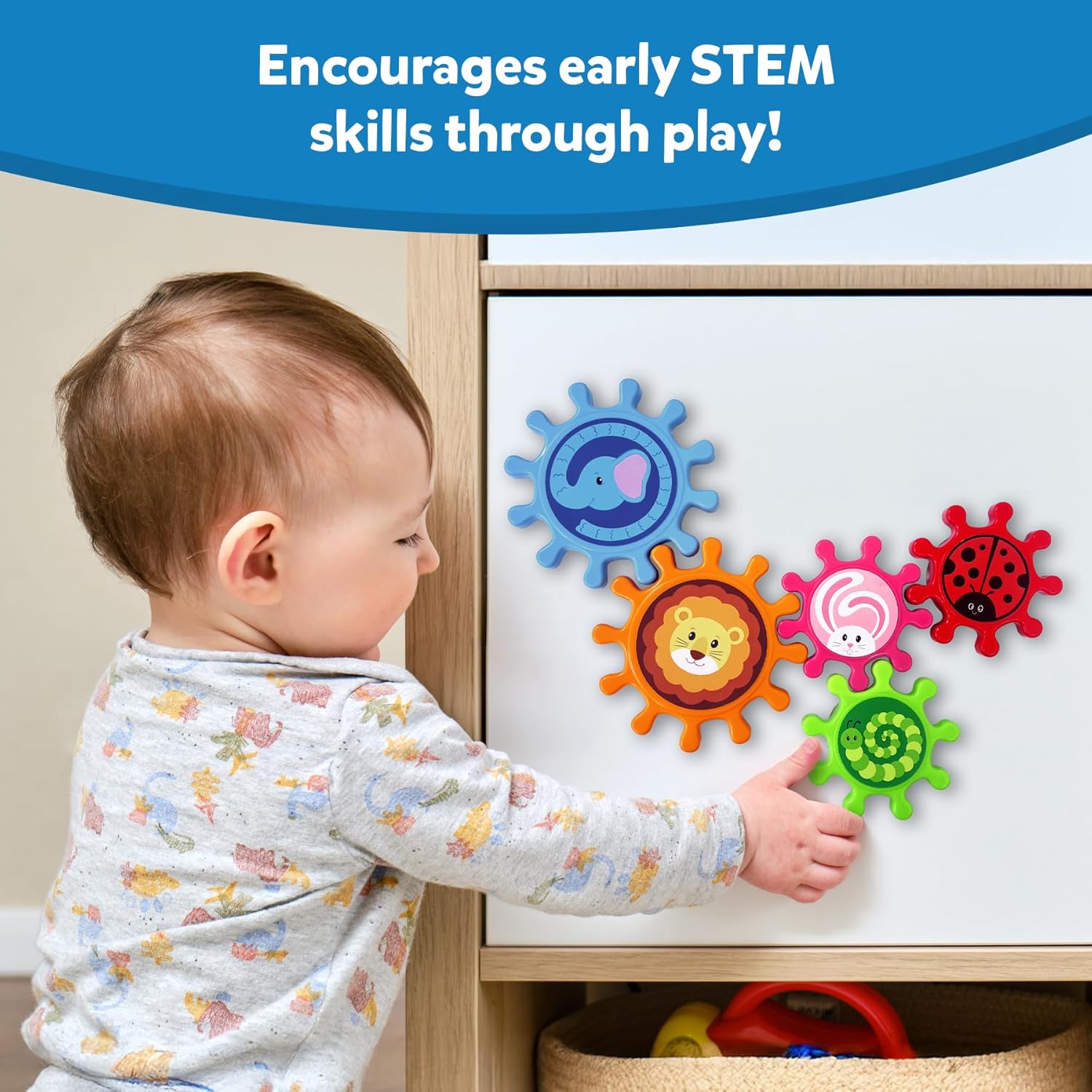 Interlocking Spinny Gear Sticky STEM Sensory Toy