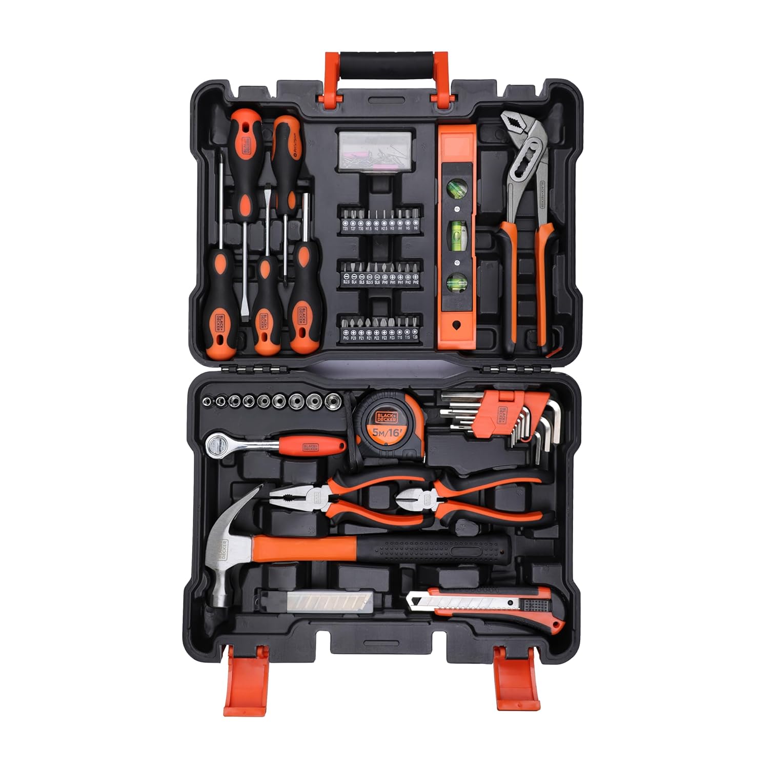 Black+Decker BMT154C Hand Tool Kit for Home & DIY Use (154-Piece)
