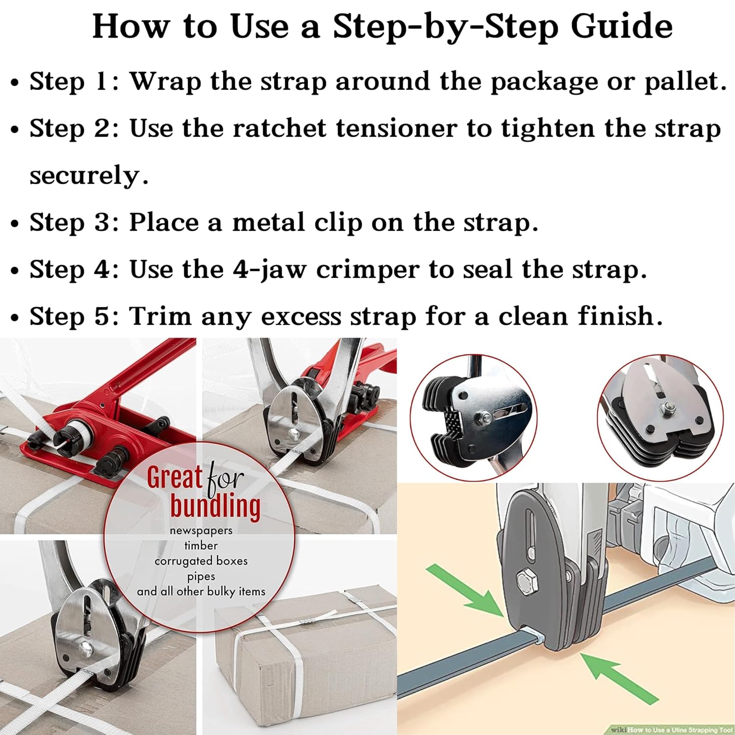 12-19mm Heavy Duty Strapping Packing Tool – Tensioner Ratchet Type