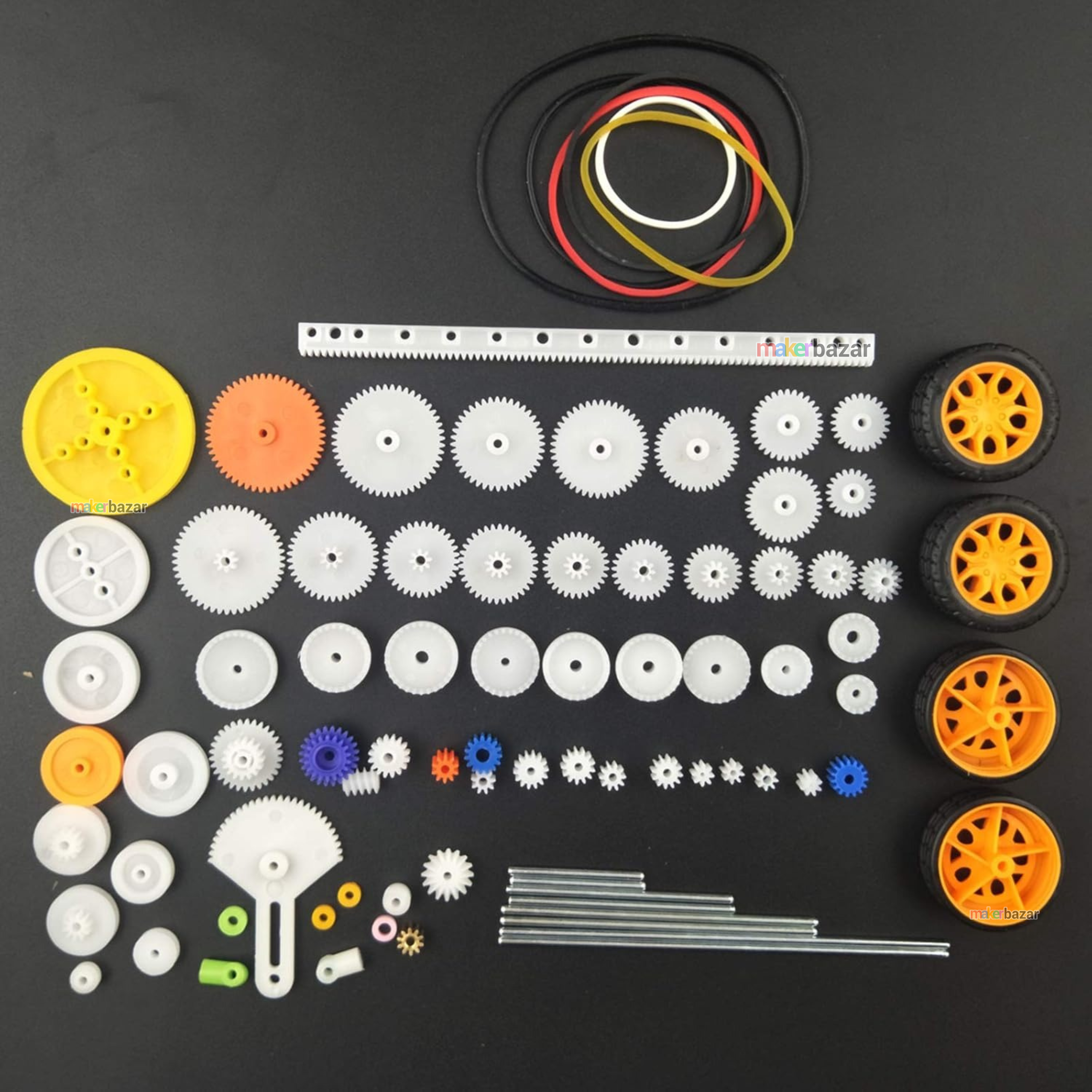 82pcs Plastic Gear Set Kit for DIY Robotics, Toy Cars & Mechanical Models