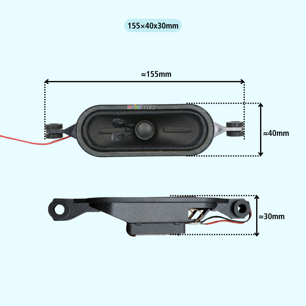 8Ω 10W LED/LCD/OLED Laptop & TV Speaker Pair [Refurbished]