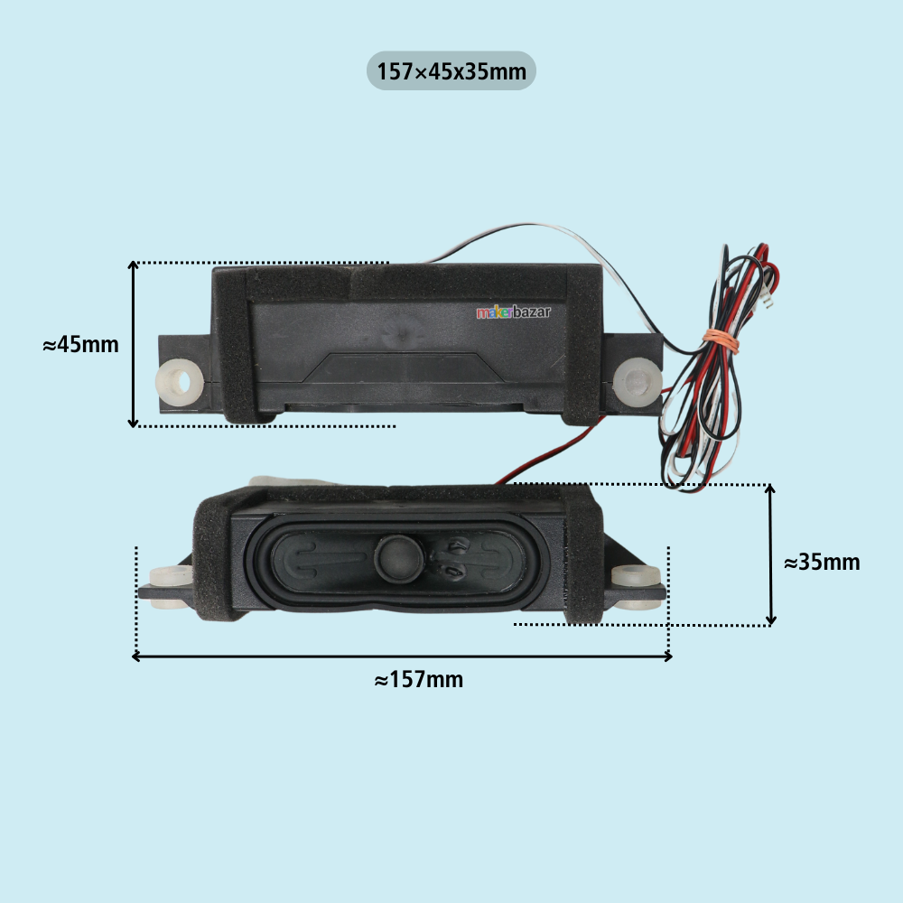 8Ω 10W LED/LCD/OLED Laptop & TV Speaker Pair [Refurbished]