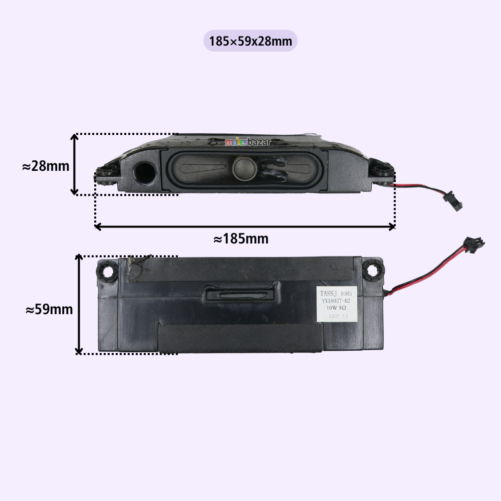 8Ω 10W LED/LCD/OLED Laptop & TV Speaker Pair [Refurbished]
