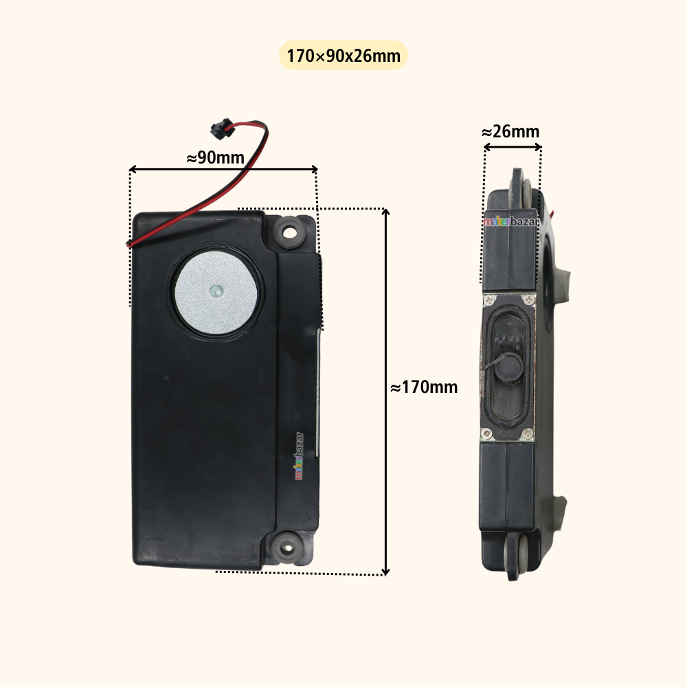 8Ω 10W LED/LCD/OLED Laptop & TV Speaker Pair [Refurbished]