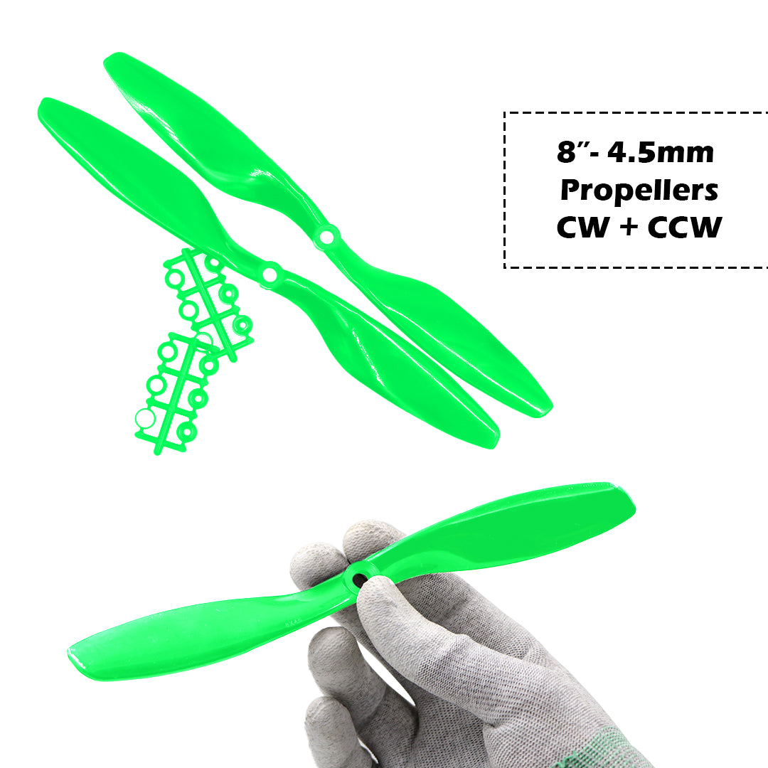 2-Blades 4.5mm Propellers For Drone/Quadcopters CW + CCW (1-Pair)