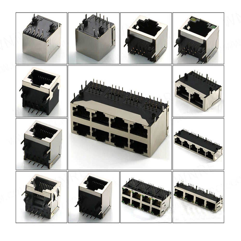 Ethernet Connector PCB Mount Female RJ45 8P8C