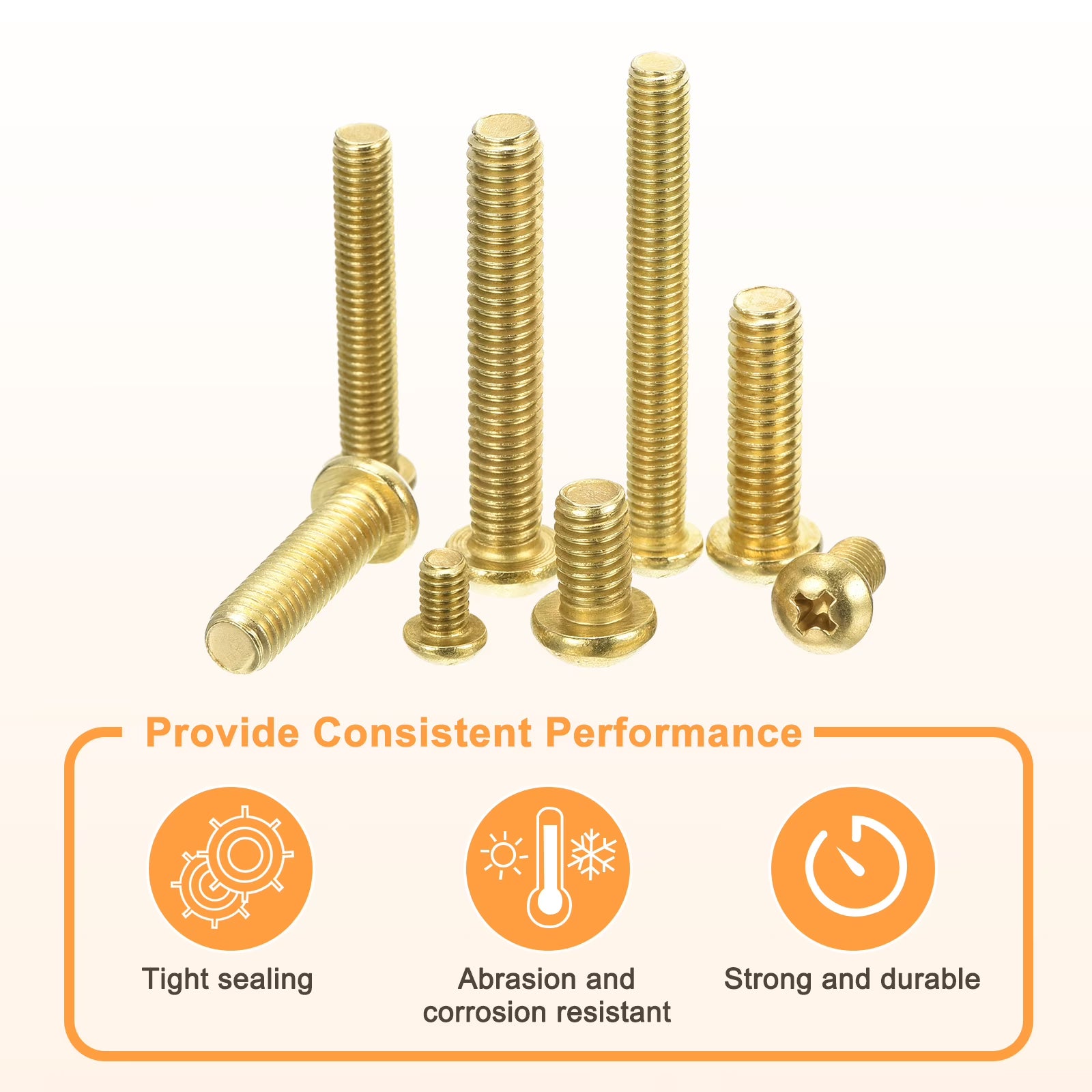 M6 Yellow/Golden Slotted/ Phillips  Screw/Bolt