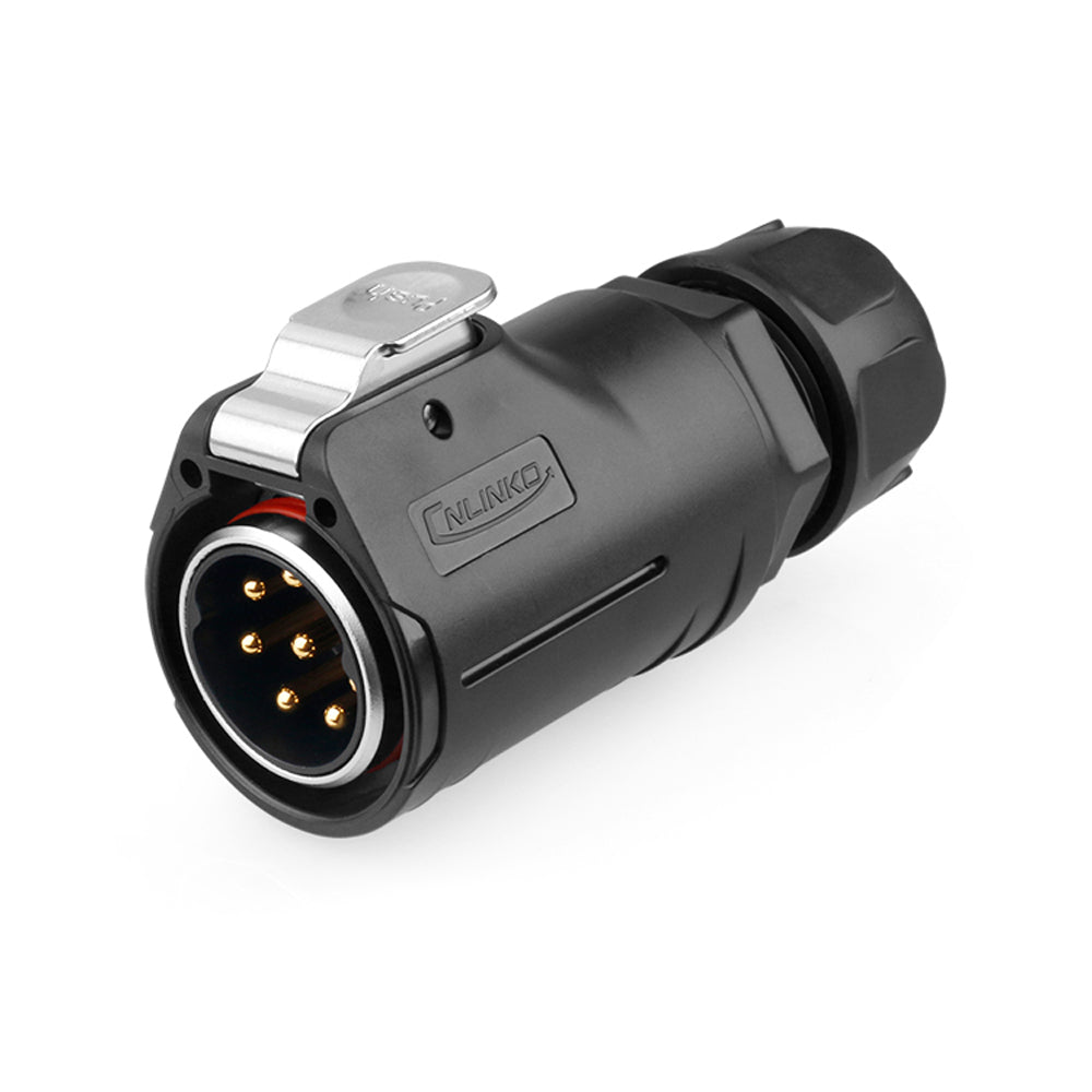 CNLINKO LP28 8-Pin 15A Circular Waterproof Aviation Plug Signal Connector