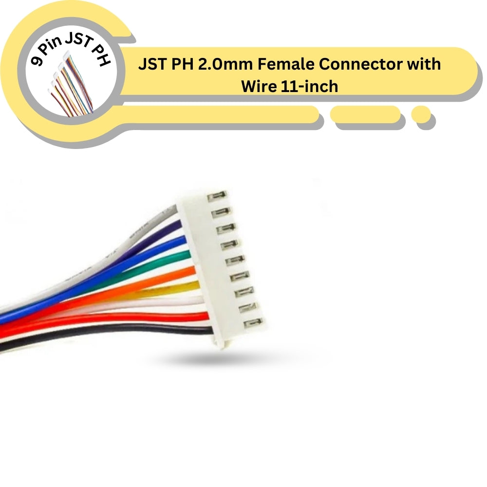 JST PH 2.0mm Female Connector with Wire 11-inch