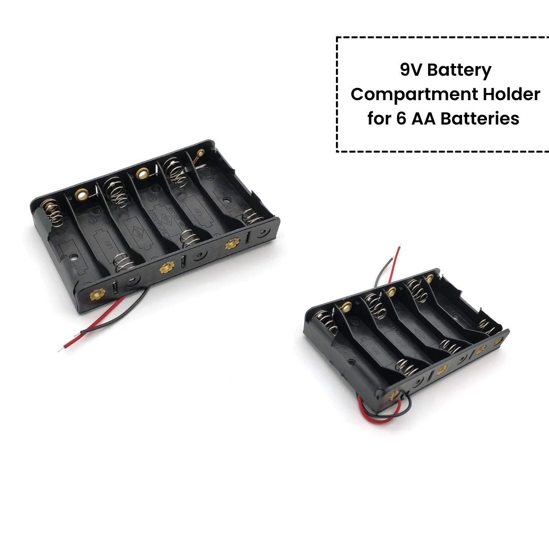 AA Cell Holder Open Plastic Case With Wire