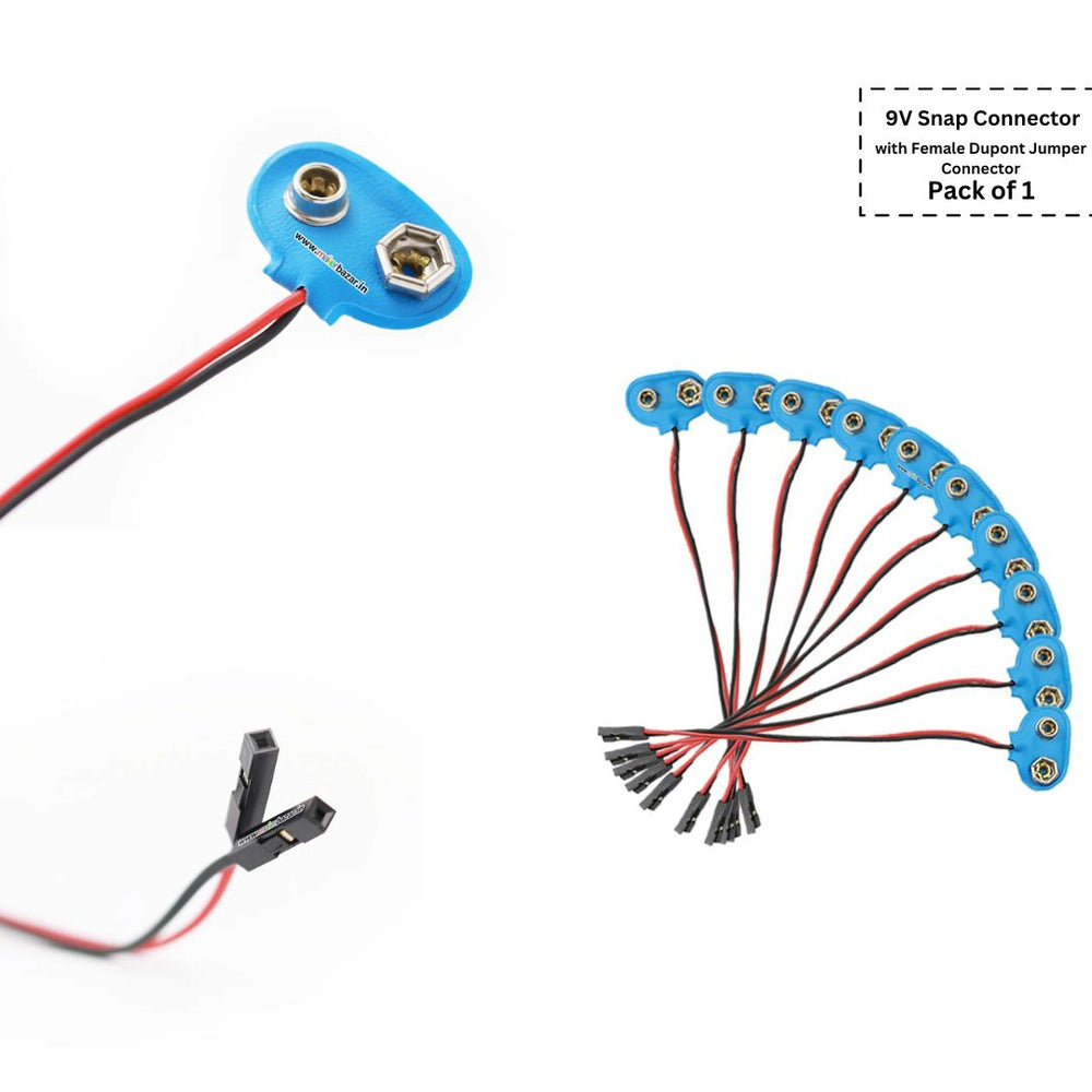 Snap Connector Arduino 9V Battery Snap Connector: Power Your Projects Easily (Optional: & DC Jack)