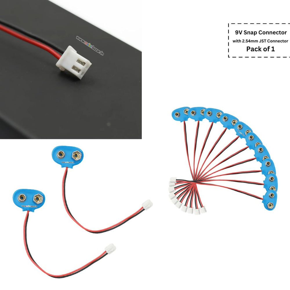 Snap Connector Arduino 9V Battery Snap Connector: Power Your Projects Easily (Optional: & DC Jack)