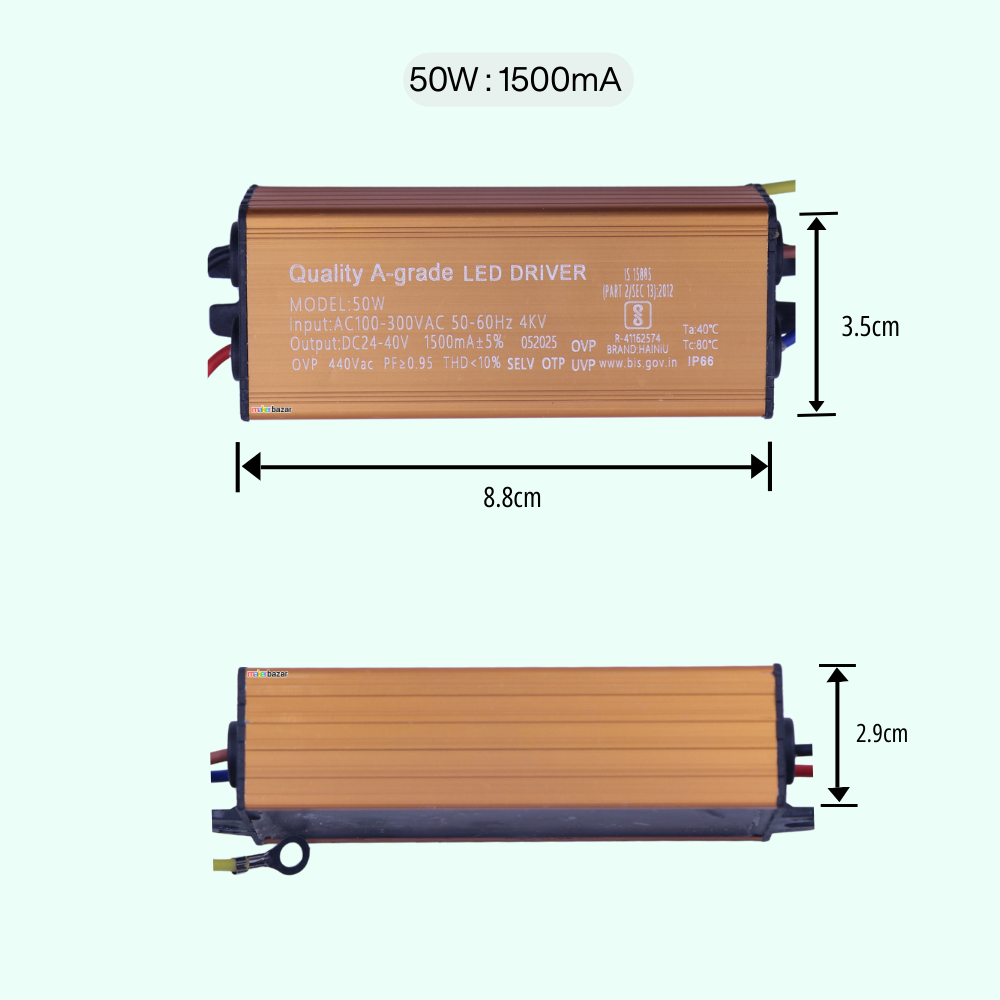 Led Driver Range 50W LED Driver – 1500mA (24–40V), 300mA (100–175V), 750mA (50–75V ...