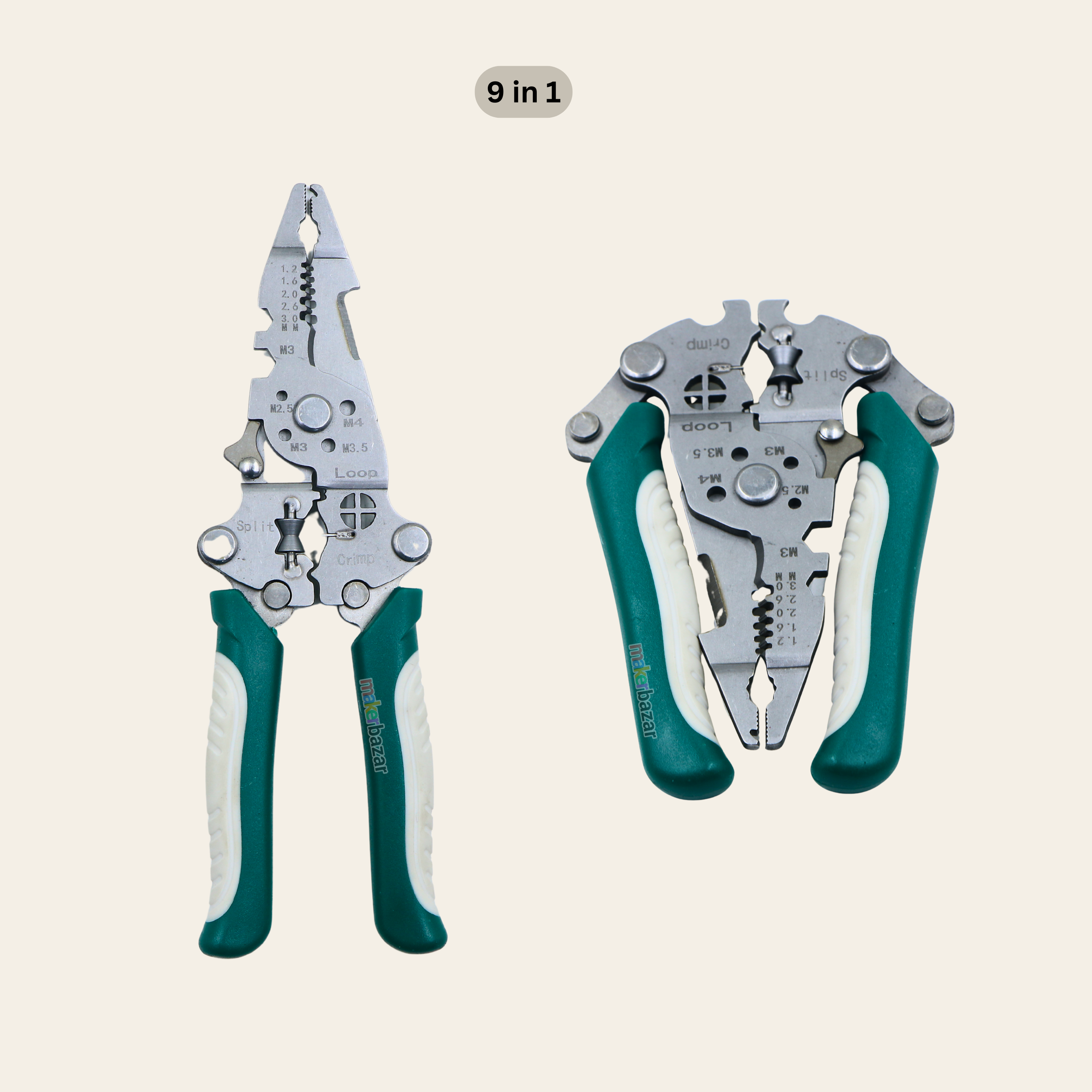Foldable Multifunctional Wire Stripper Crimper Cable Cutter Pliers