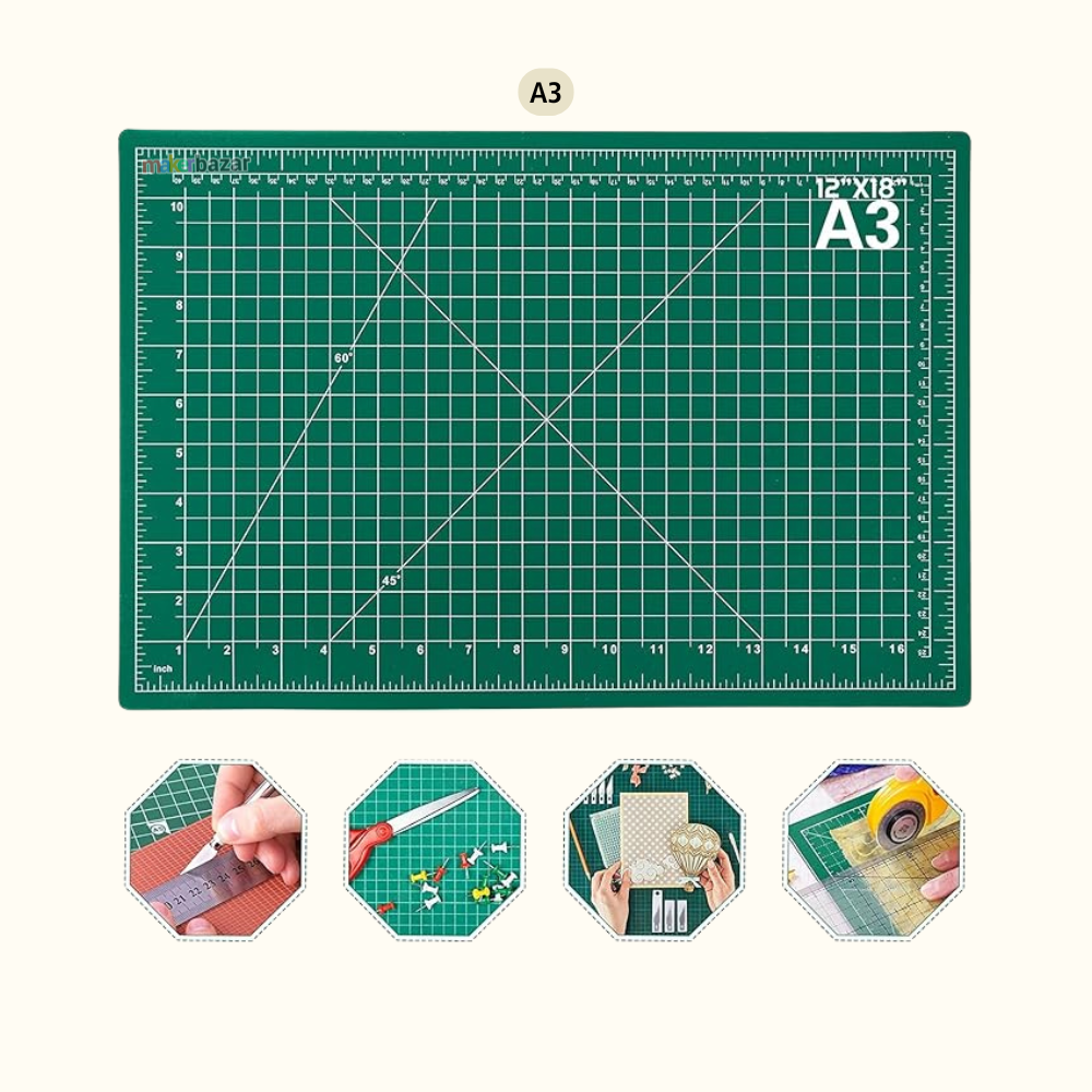 Self-Healing 5-Layered Flexible Cutting Mat Marked with Pattern and Gr