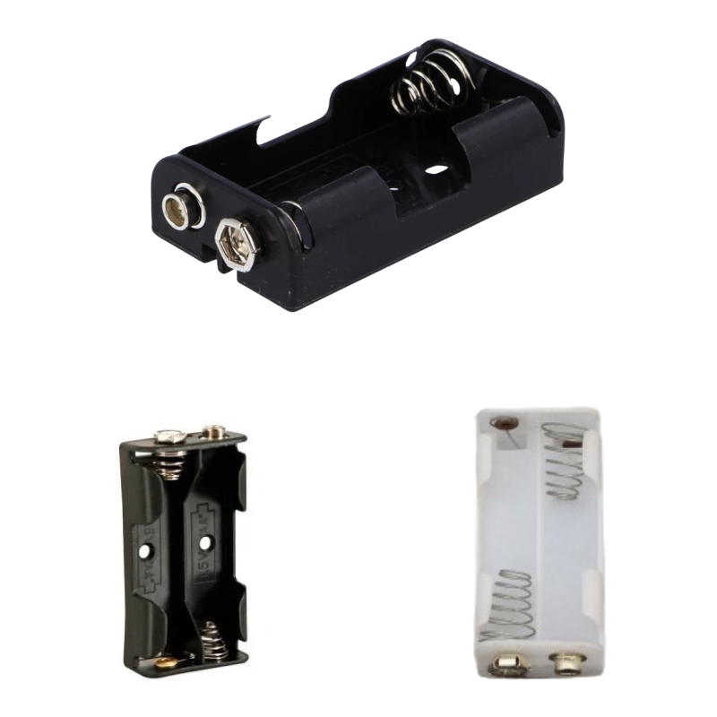 AA Cell Holder Plastic Battery Case with Standard Snap Connector