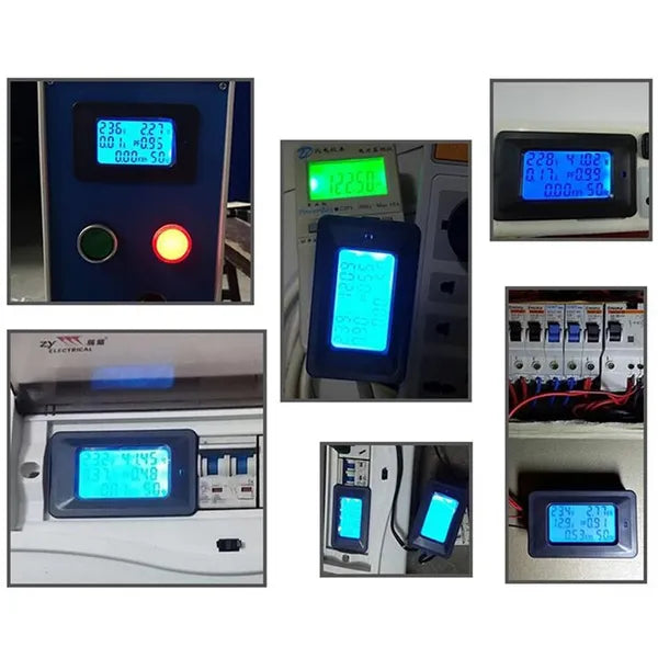 AC 20KW 110-250V 100A Digital Power Energy Voltmeter Ammeter Frequency Meter