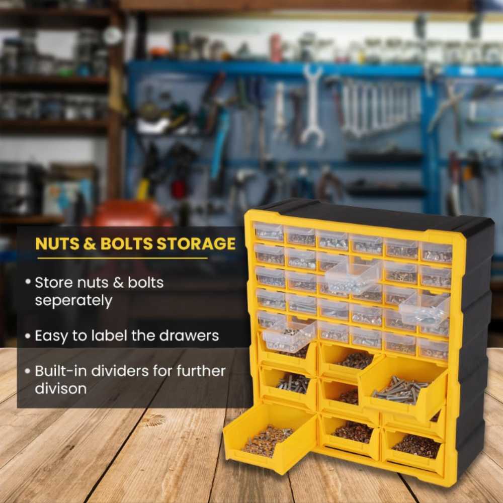 Alkon Component Organizer Storage Cabinet with Drawers & Bins
