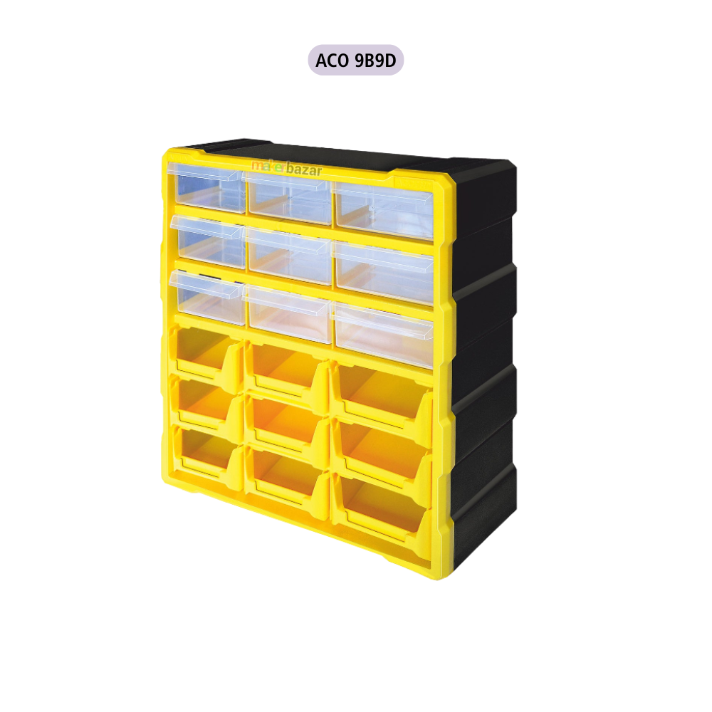 Alkon Component Organizer Storage Cabinet with Drawers & Bins