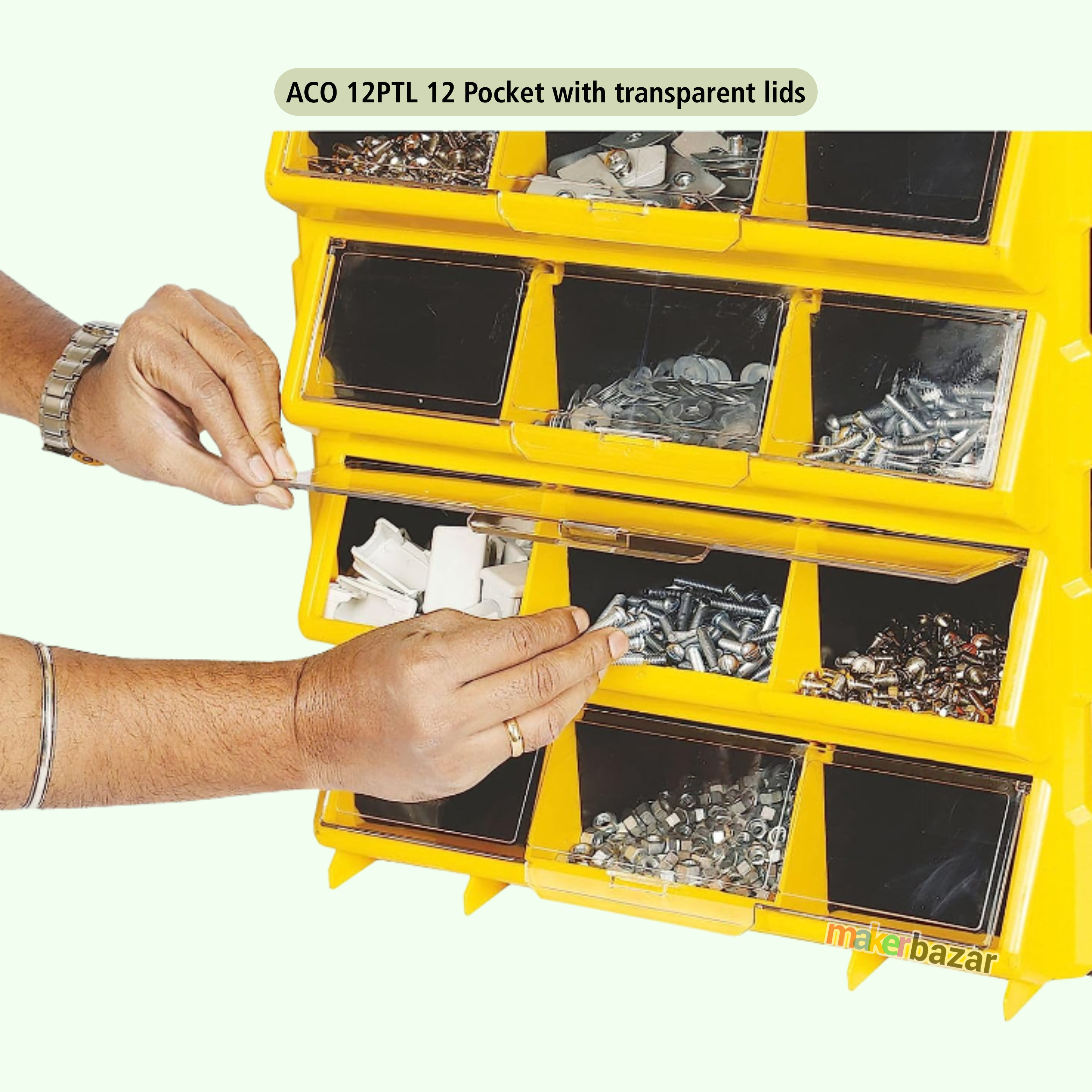 Alkon Component Organizer Storage Cabinet with Drawers & Bins