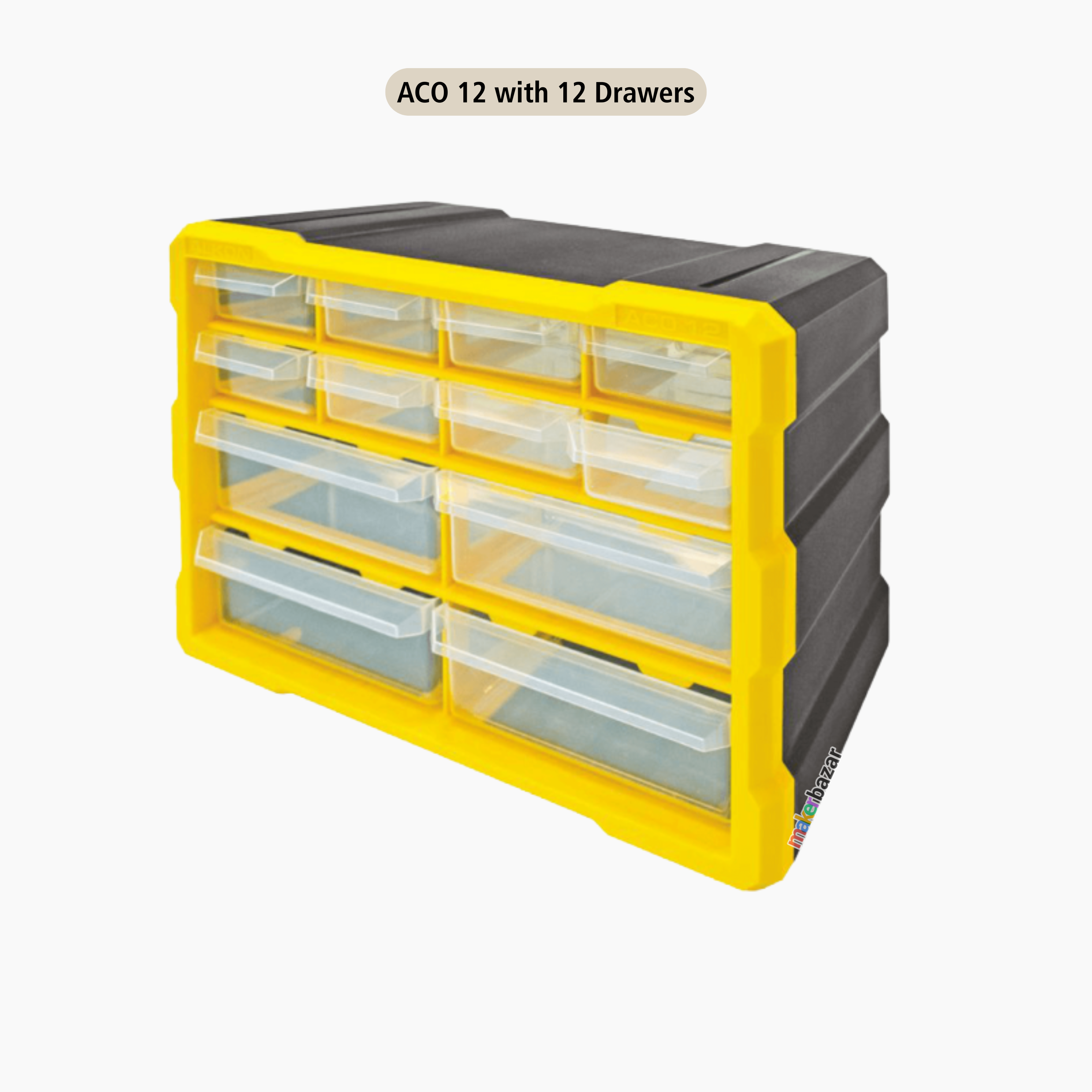 Alkon Component Organizer Storage Cabinet with Drawers & Bins