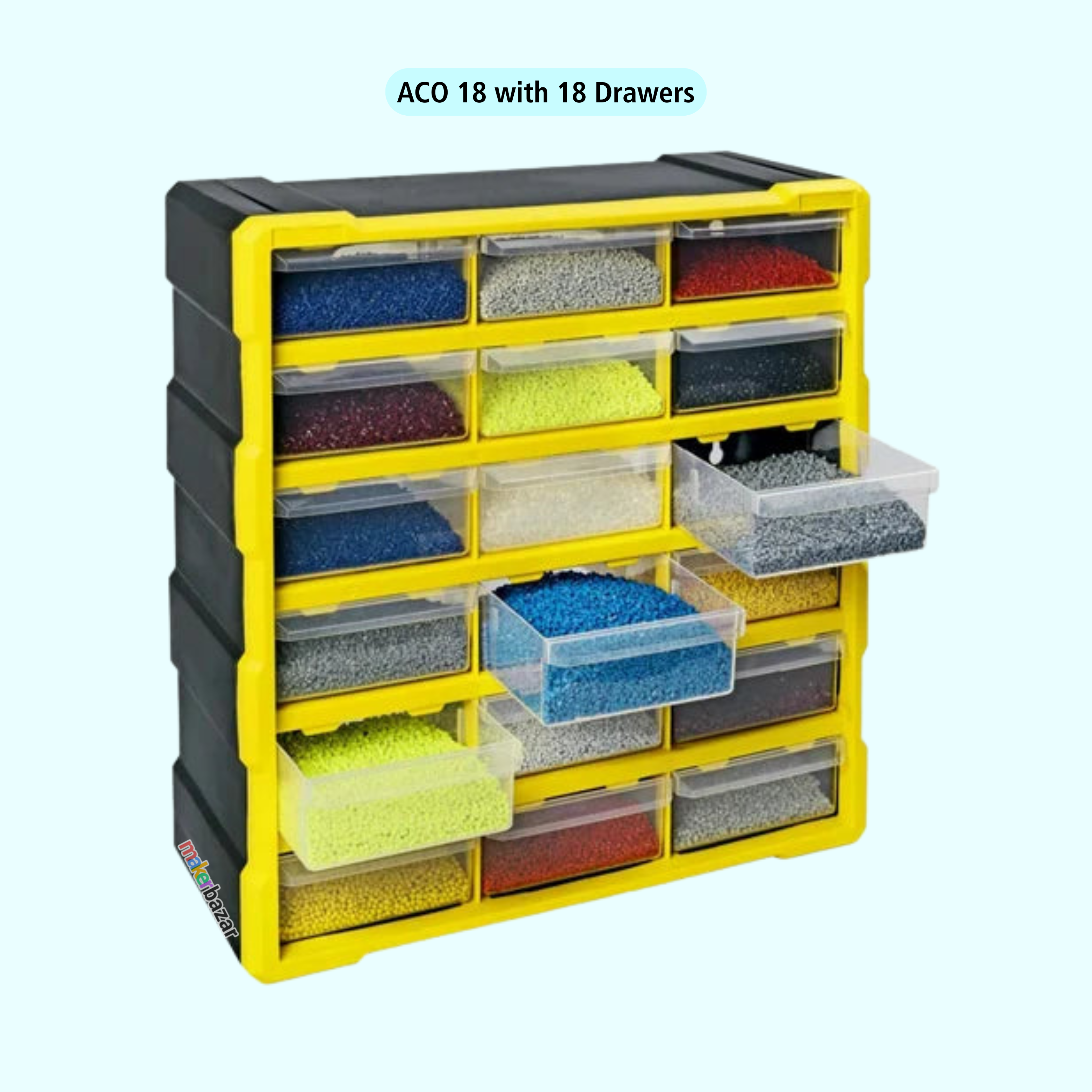 Alkon Component Organizer Storage Cabinet with Drawers & Bins