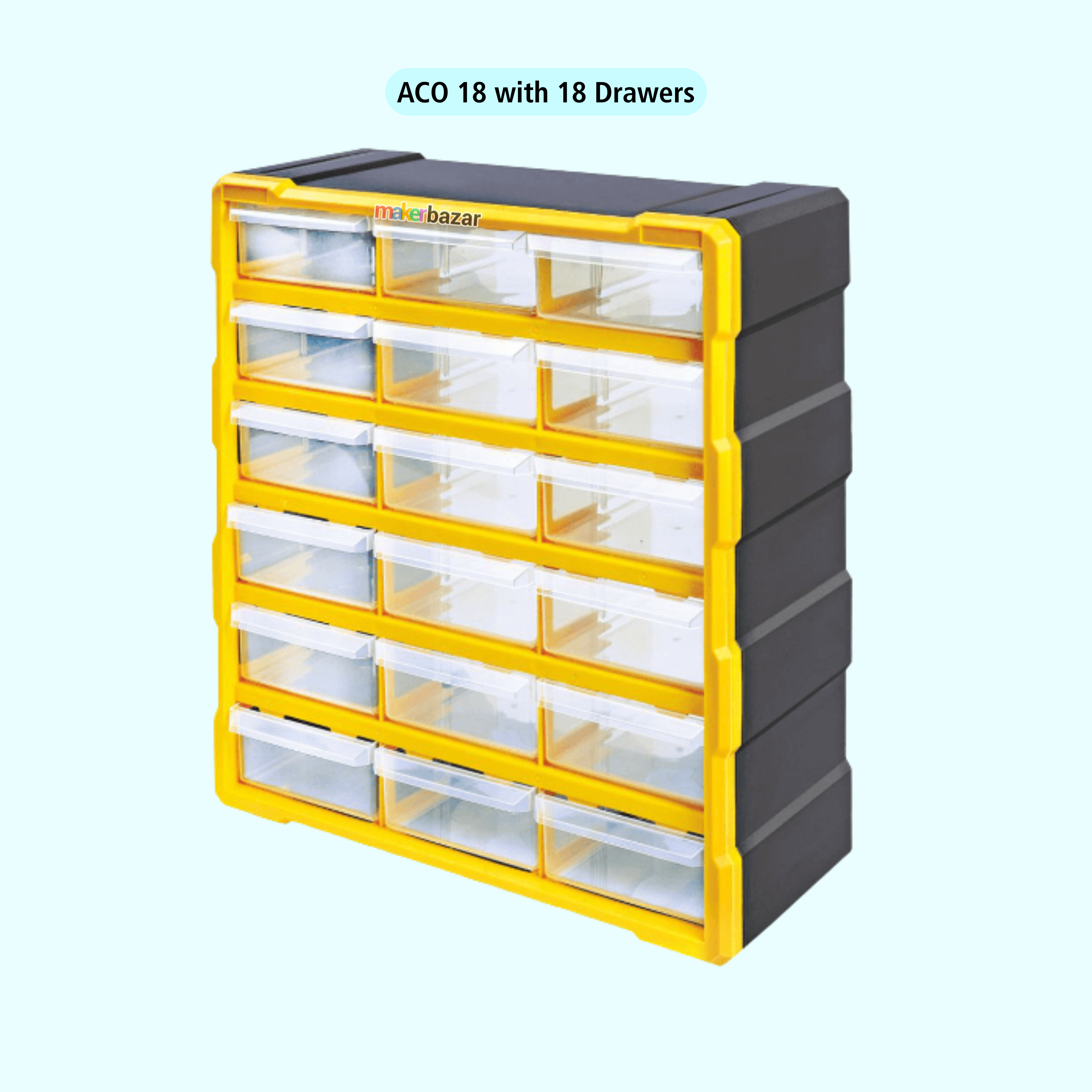 Alkon Component Organizer Storage Cabinet with Drawers & Bins
