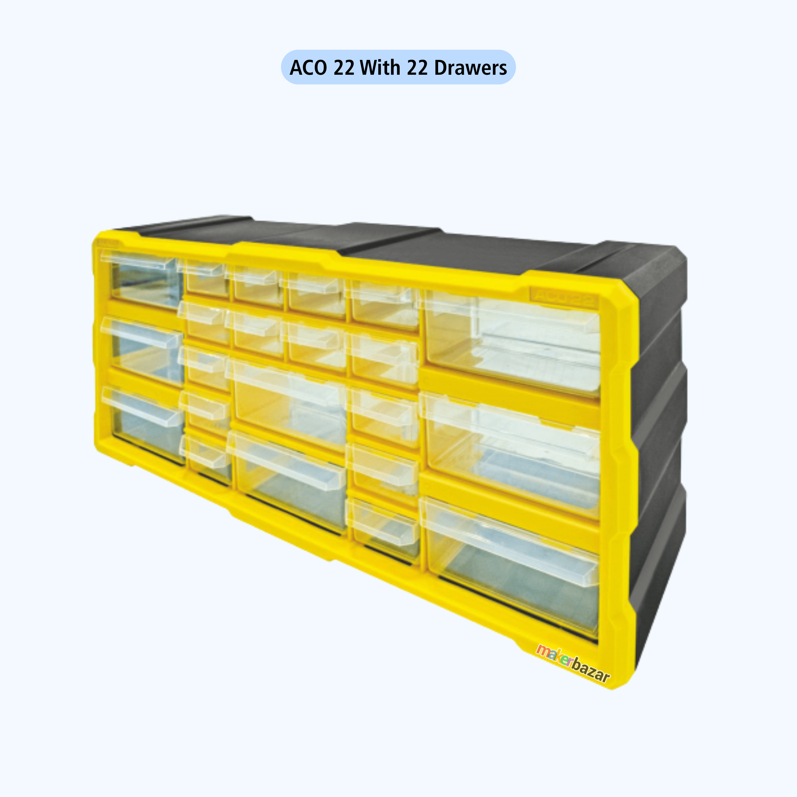 Alkon Component Organizer Storage Cabinet with Drawers & Bins