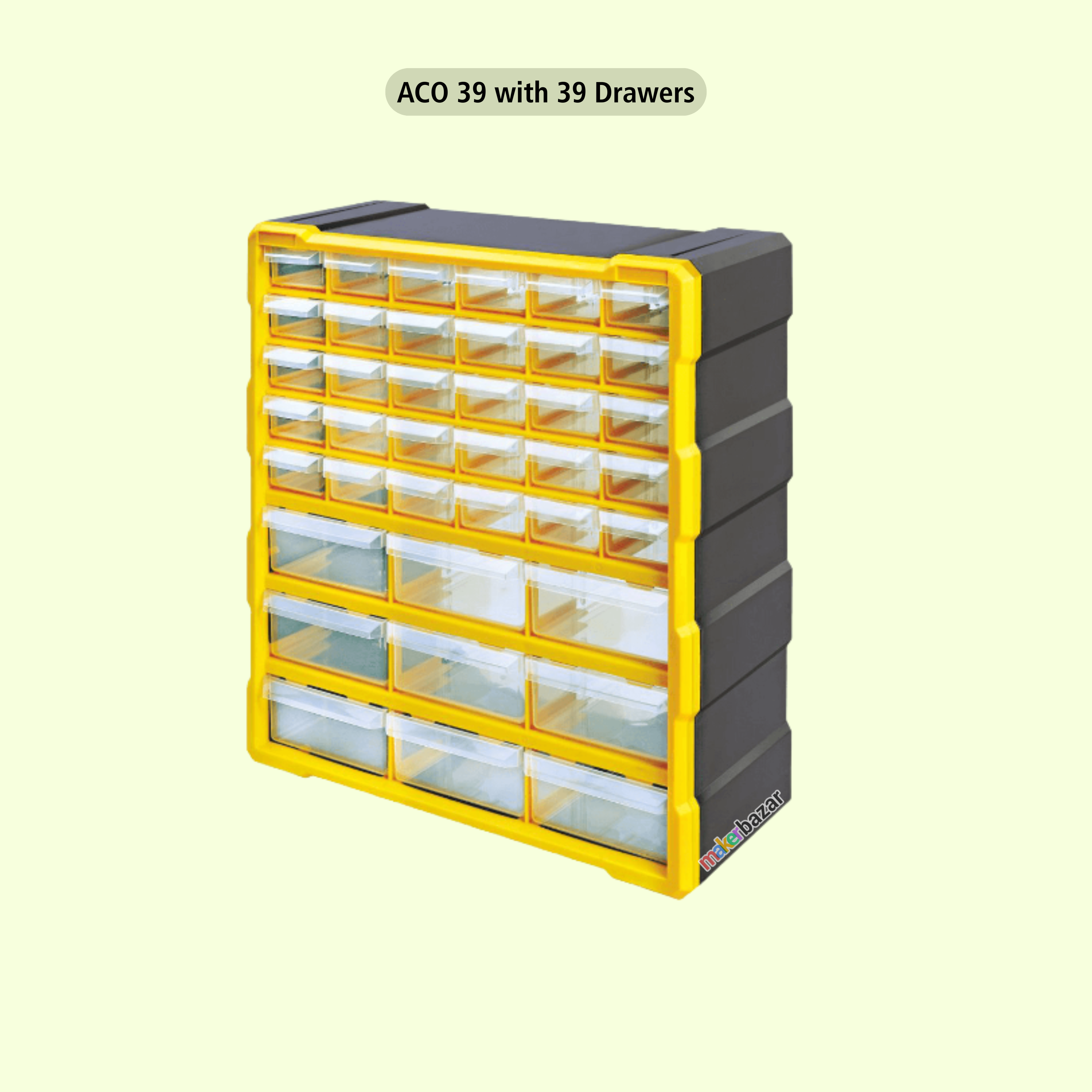 Alkon Component Organizer Storage Cabinet with Drawers & Bins