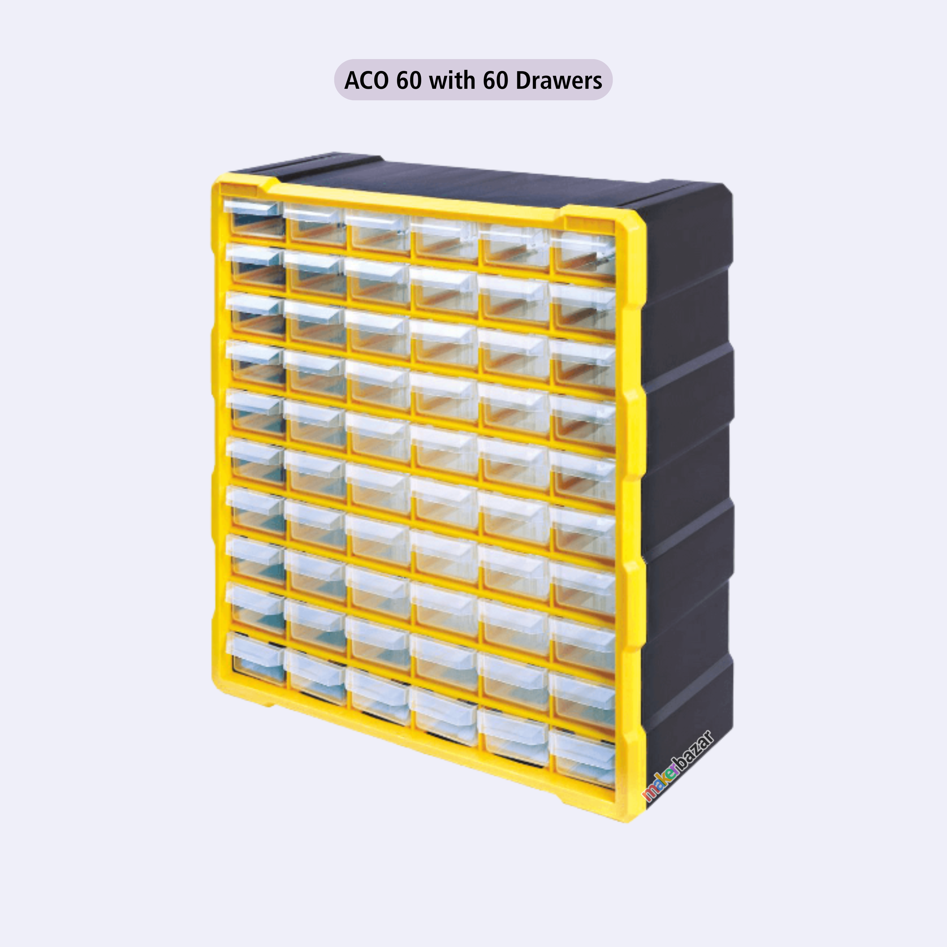 Alkon Component Organizer Storage Cabinet with Drawers & Bins