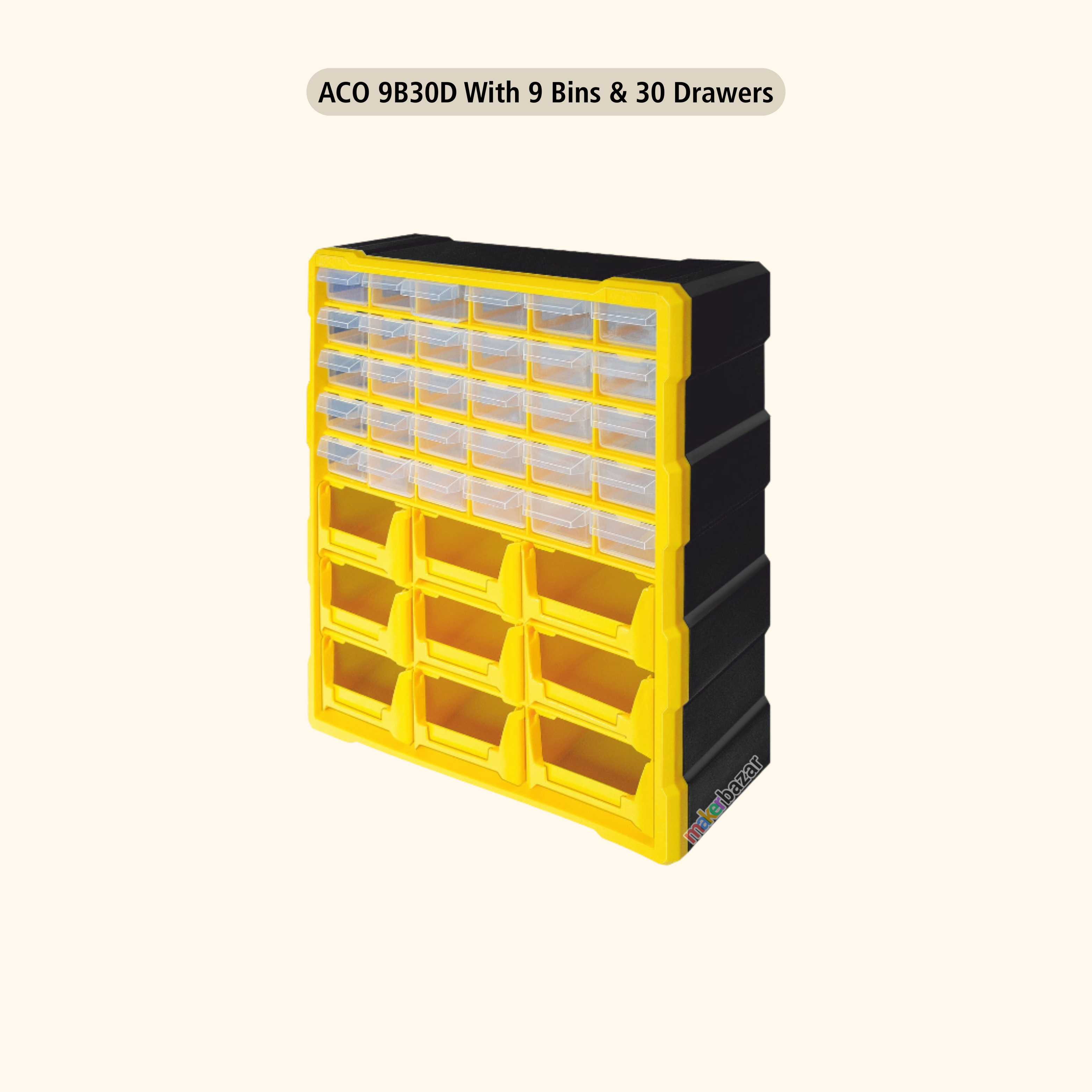 Alkon Component Organizer Storage Cabinet with Drawers & Bins