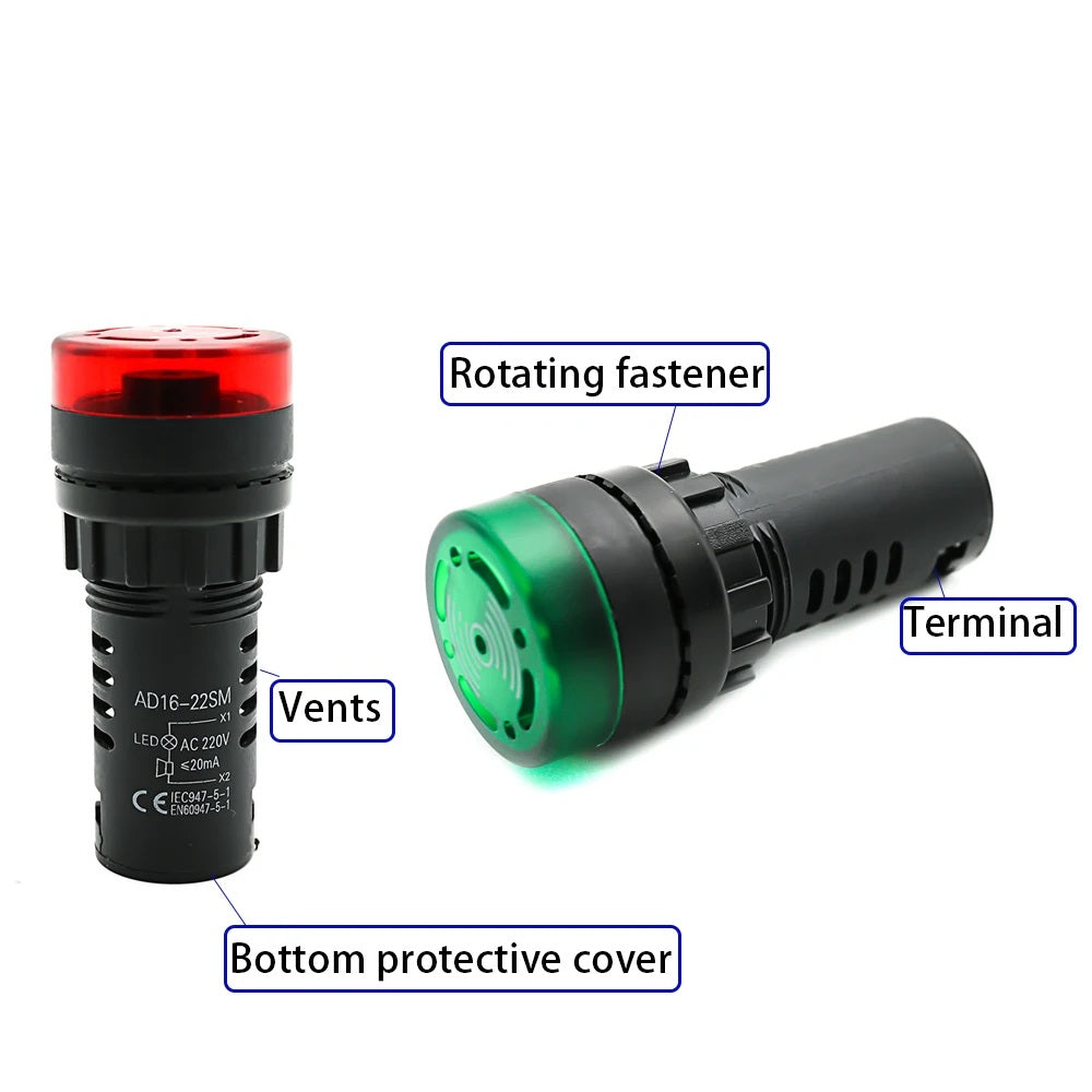 AD16 LED Signal Indicator With Built-in Buzzer