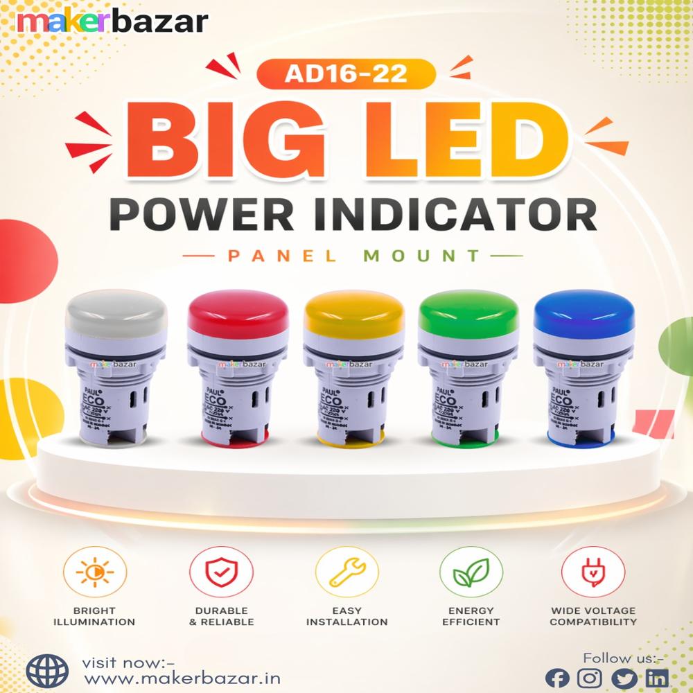 AD16-22 Big LED Power Indicator Panel Mount