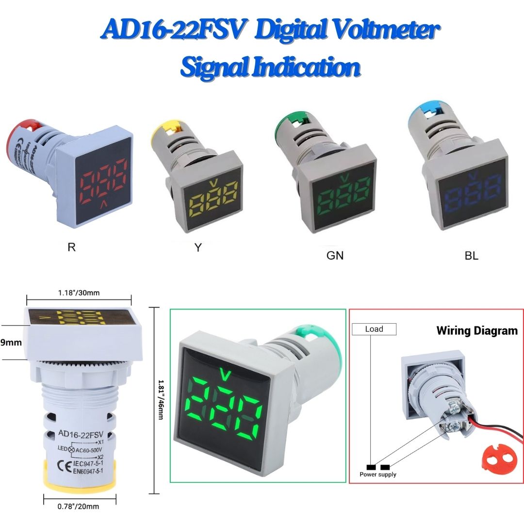 AD16-22 AC Digital LED Indicator Meter Display [Panel Mount]