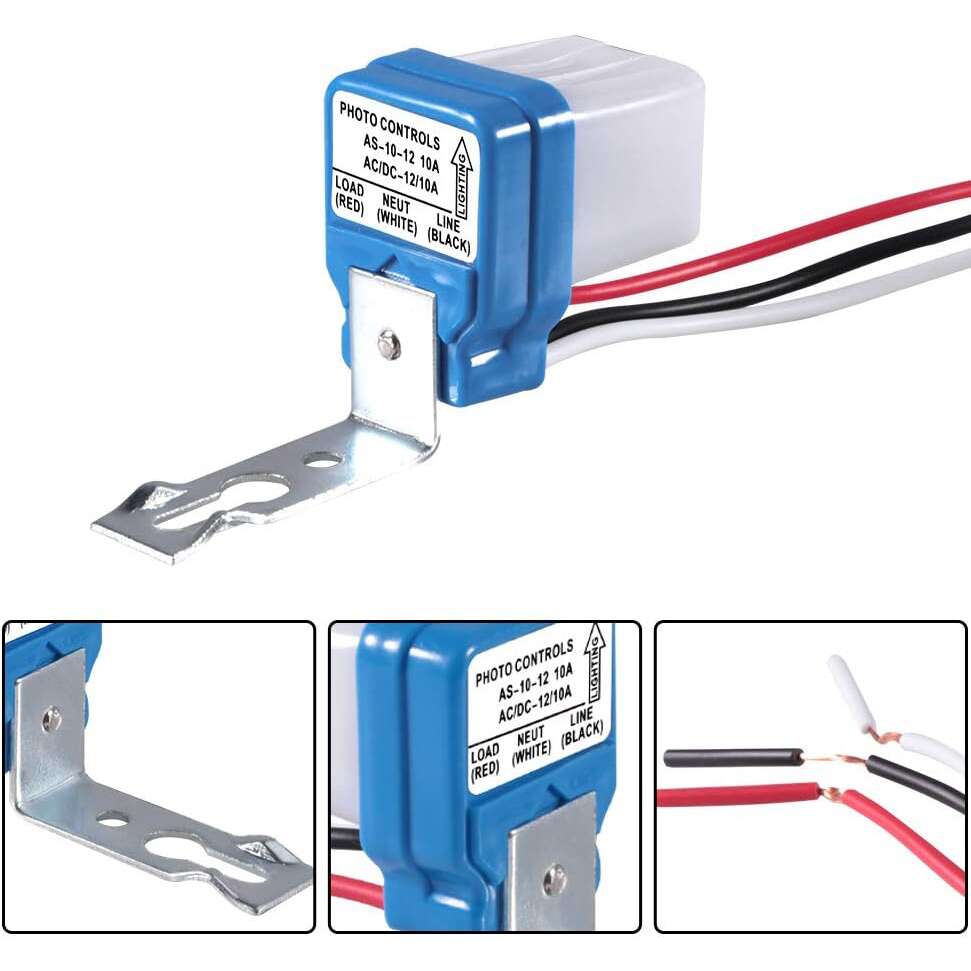 10A Automatic On/Off Photocell Street Lamp Light Switch Controller Photo Control Photo Switch Sensor